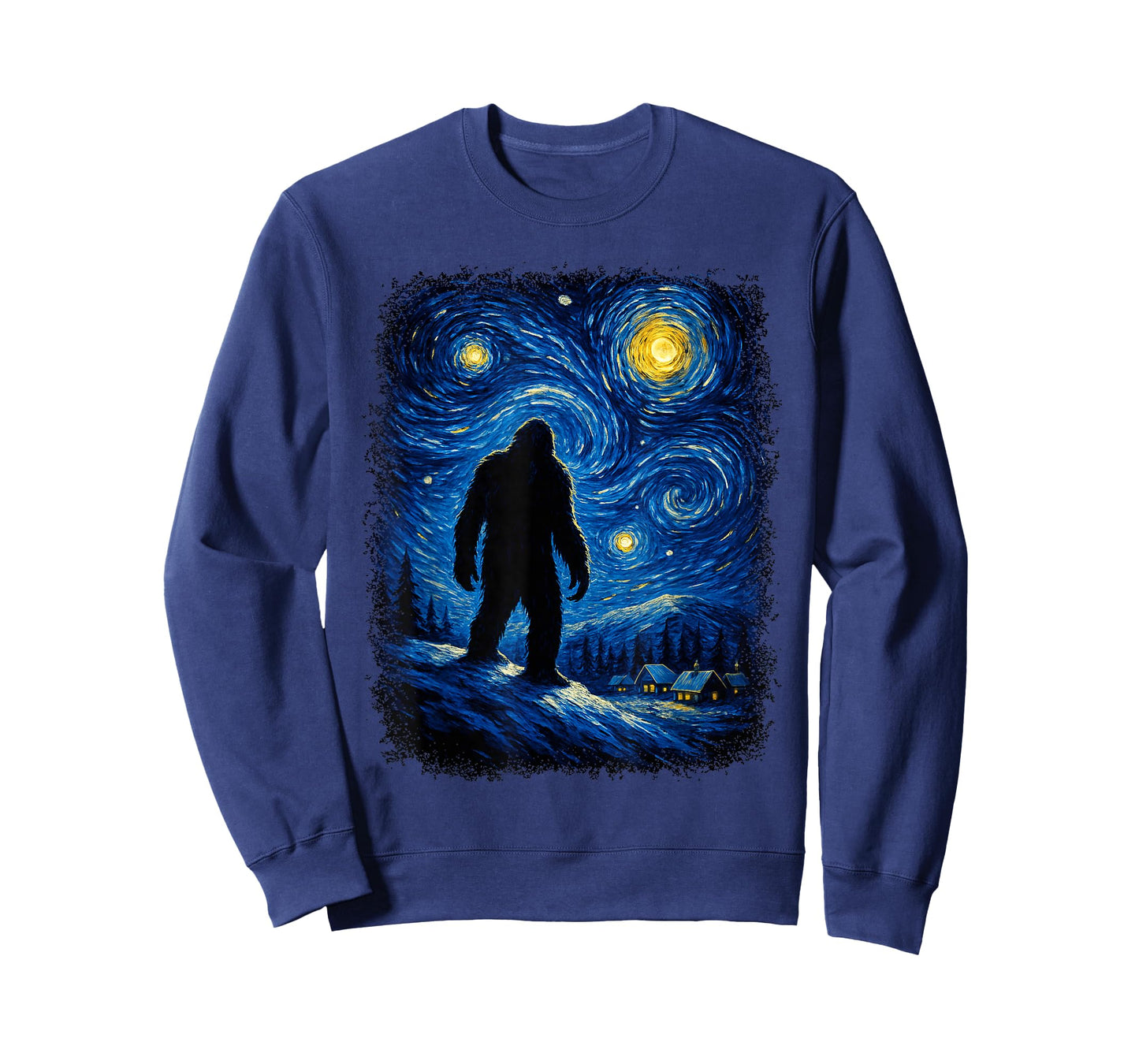 Vincent Van Gogh Starry Night Yeti Inspired Artwork T-Shirt