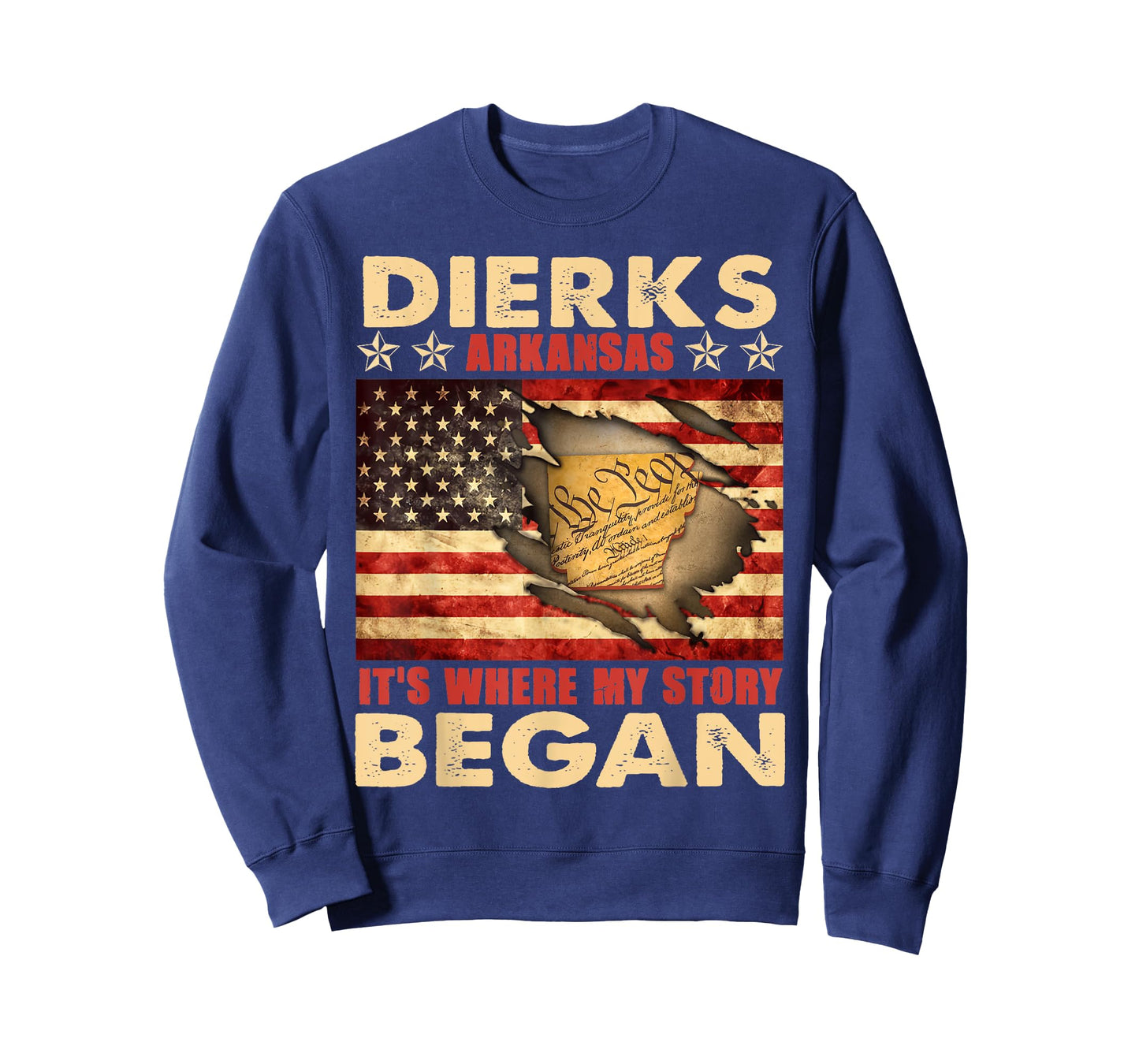 Dierks Arkansas USA Flag 4th Of July T-Shirt