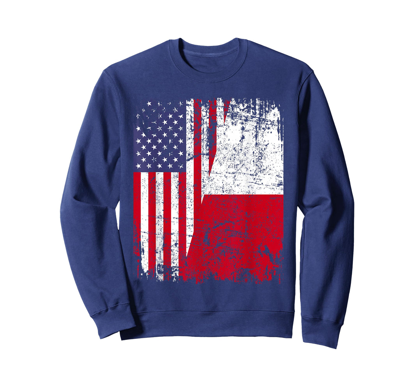 POLISH ROOTS | Half American Flag | USA POLAND FLAG T-Shirt