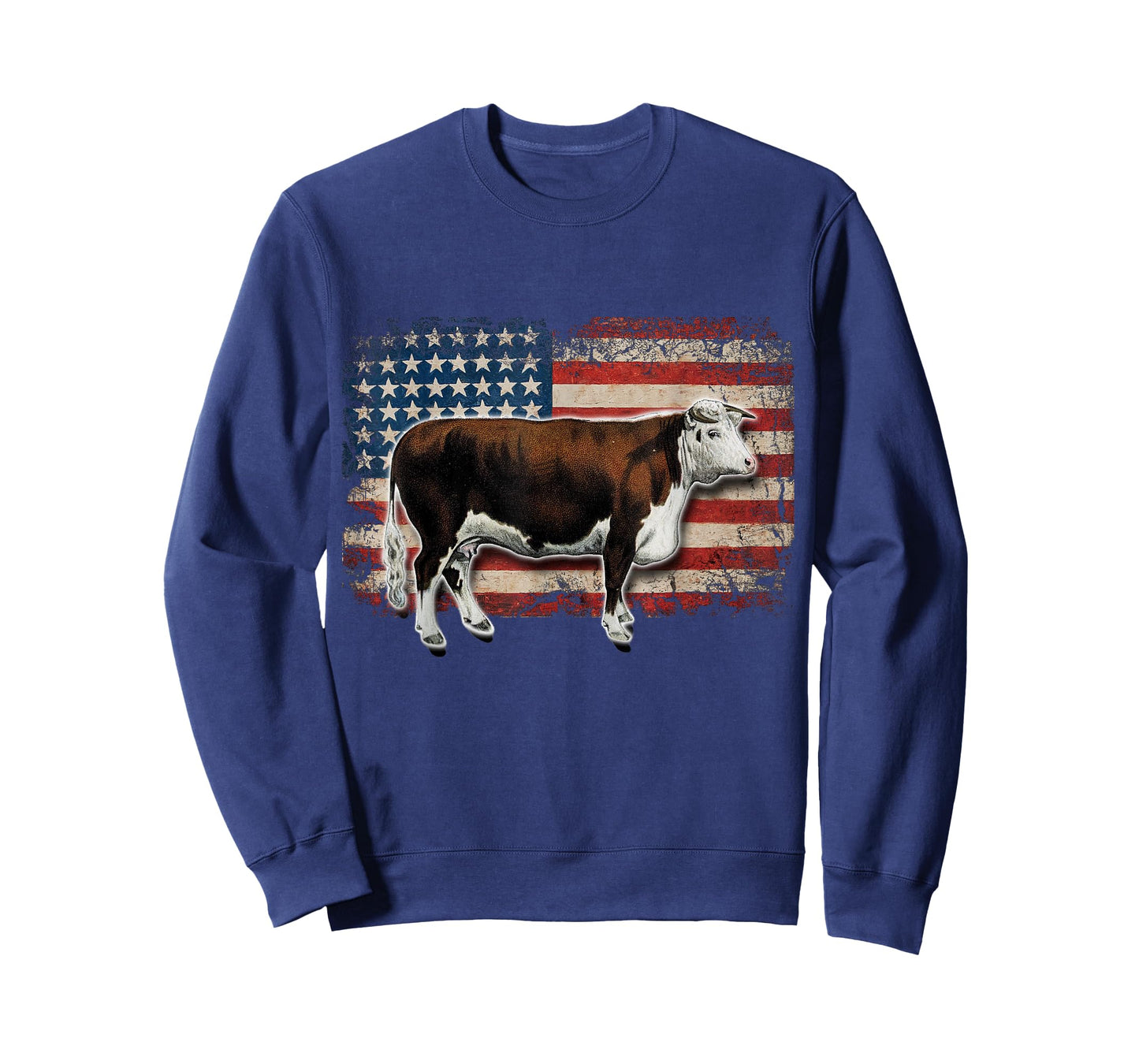 Hereford Rancher - American Flag for Hereford Cow Farmer T-Shirt