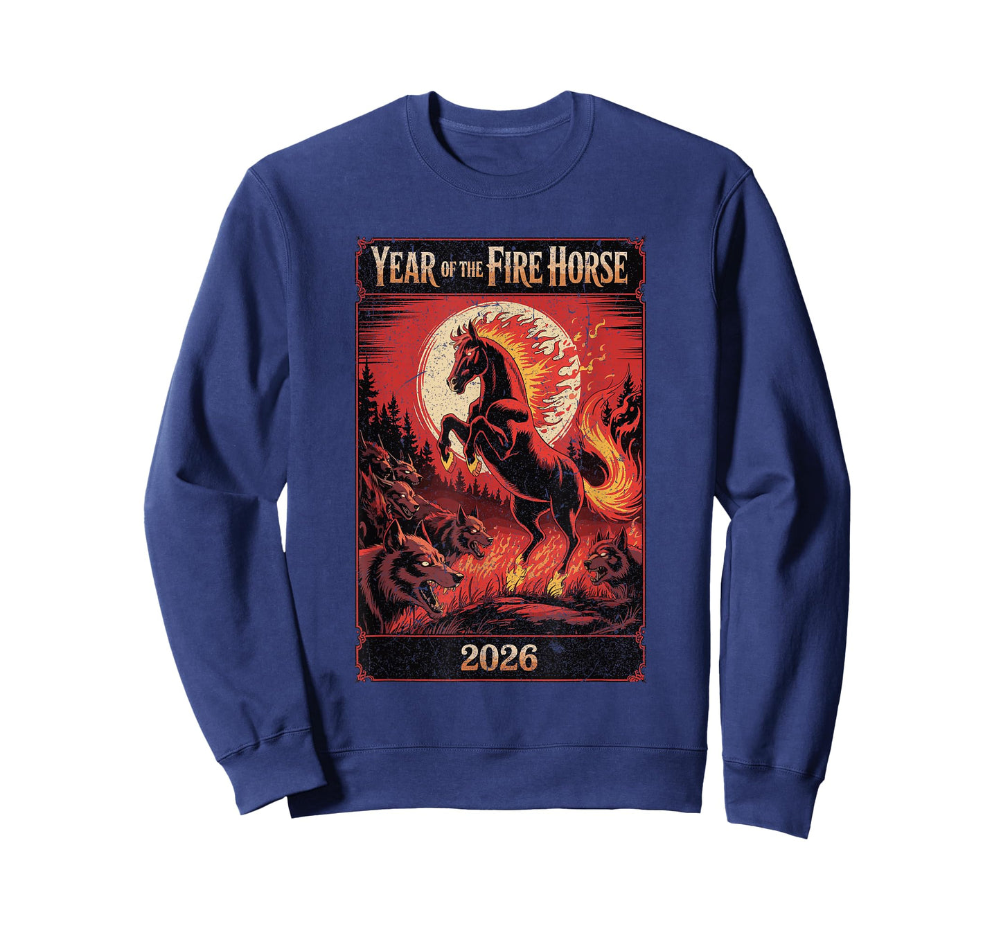 Year of The Fire Horse 2026 Zodiac Art T-Shirt