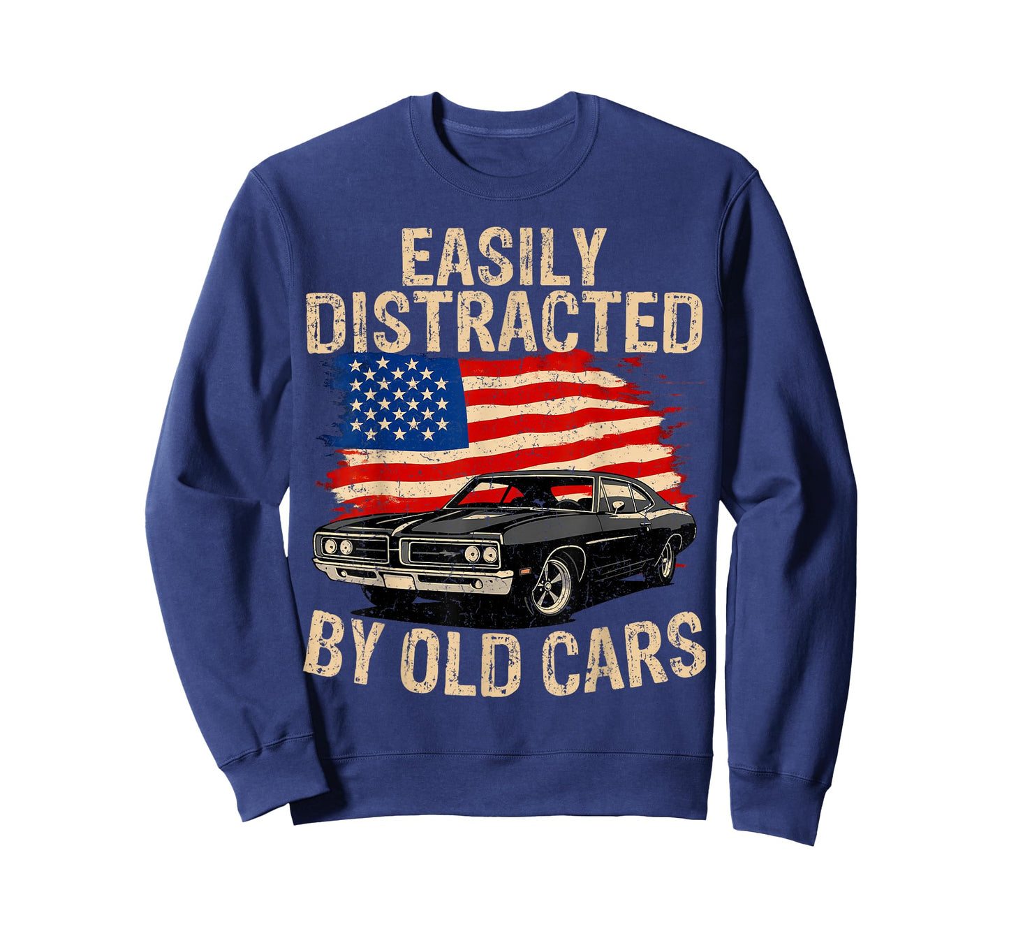 Easily Distracted by Old Cars Vintage Car Men Women T-Shirt