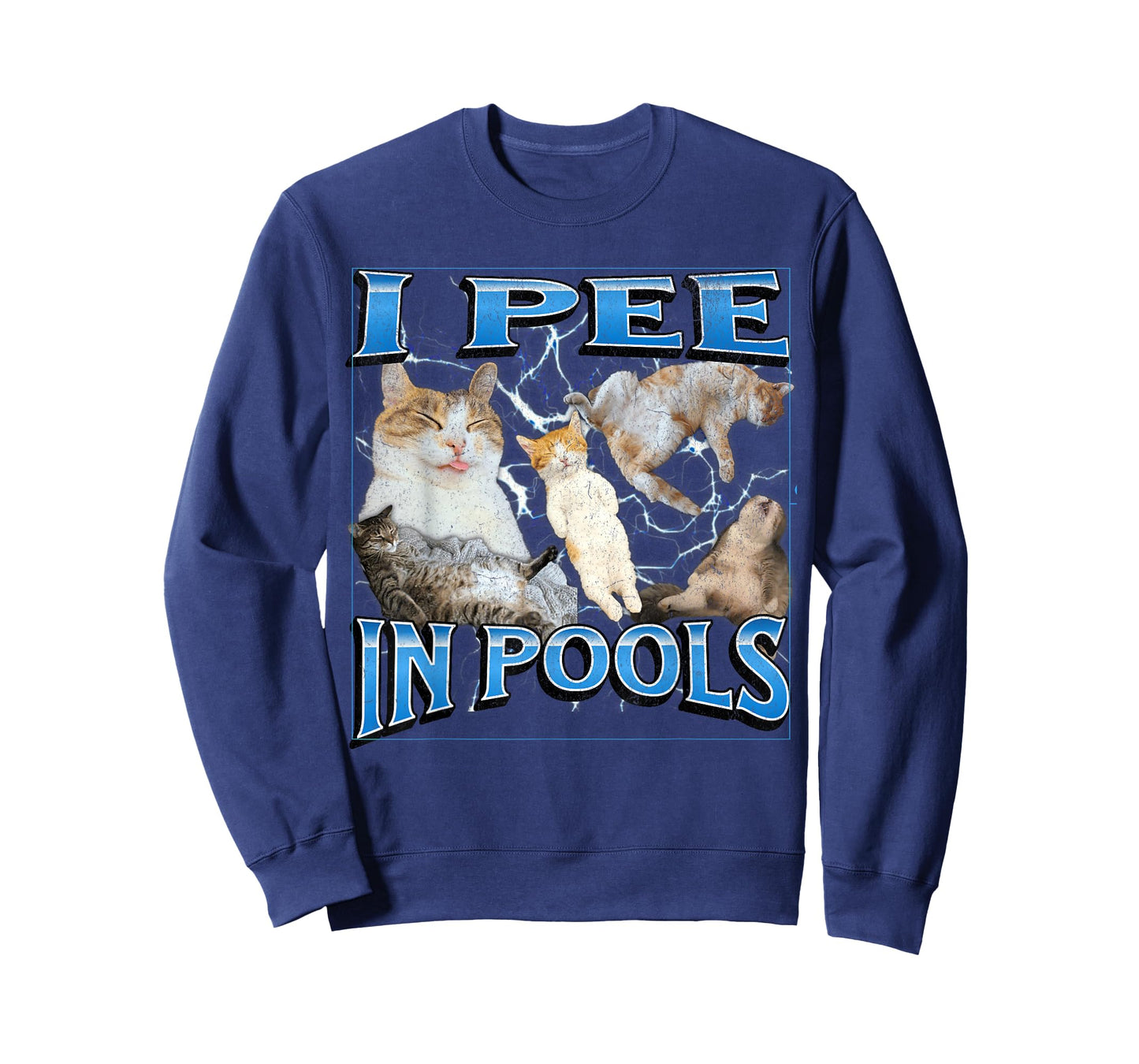 I Pee in Pools Funny Offensive Cat Meme Bootleg Graphic T-Shirt
