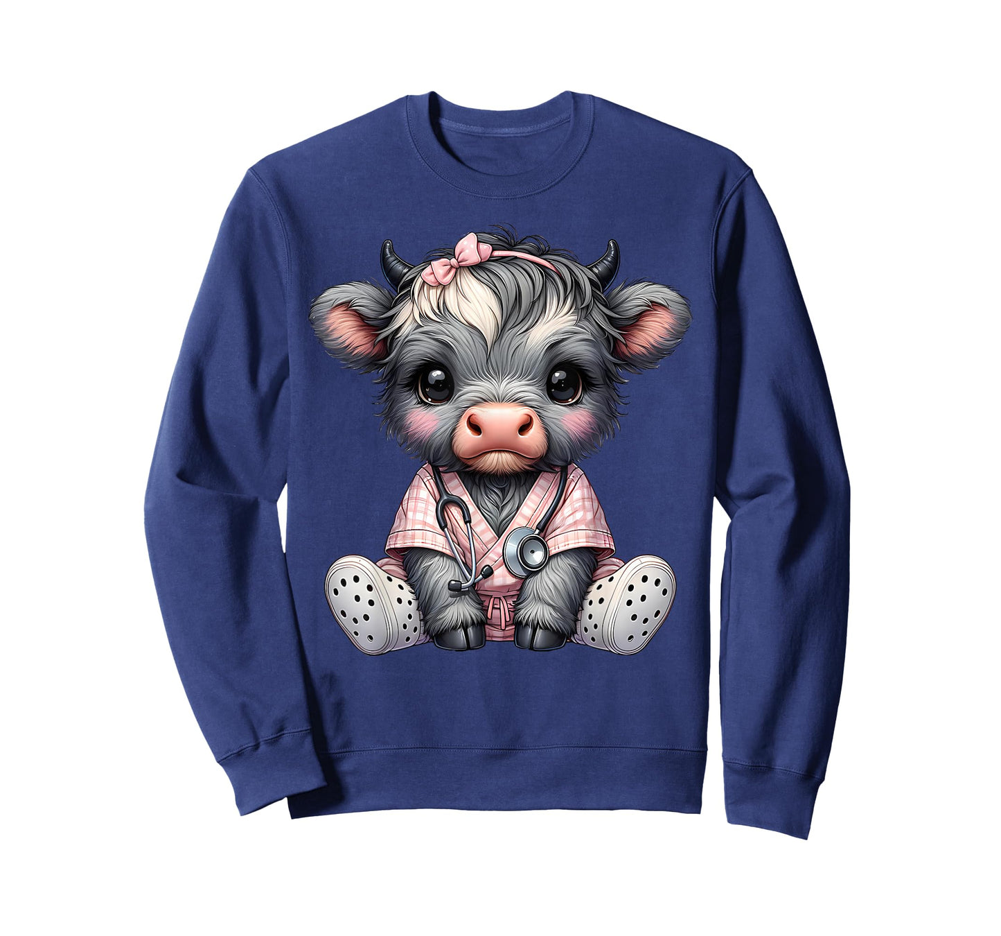 Cute Highland Cow Nurse Appreciation Farm Animal Nursing T-Shirt
