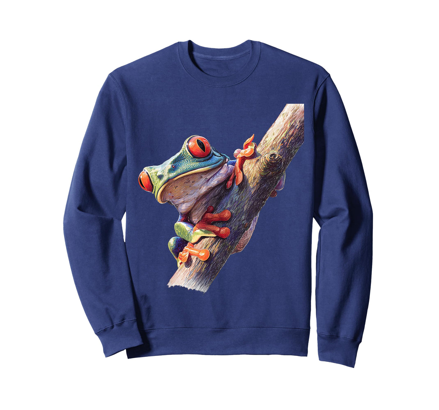 Green Body Tree Frog Rainforest Amphibian Red Eyed Tree Frog T-Shirt