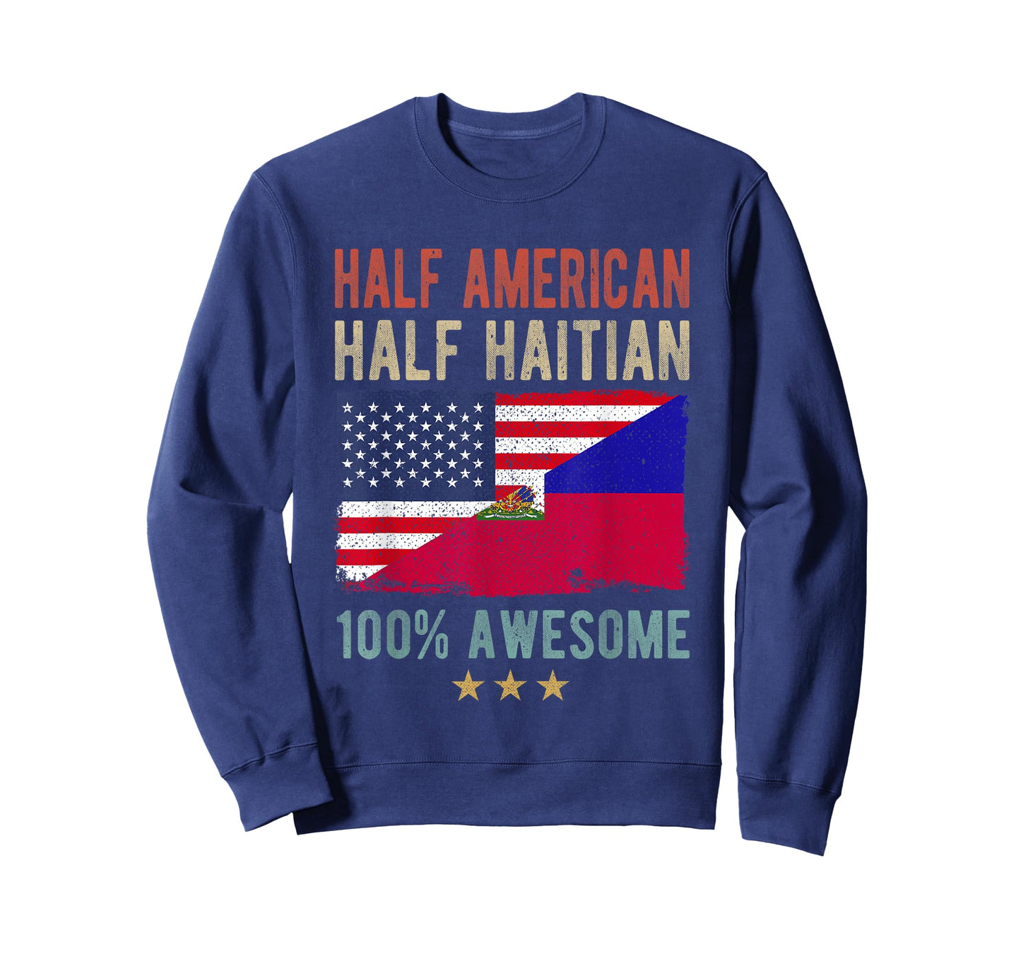 USA Haiti Flag Half American Half Haitian T-Shirt