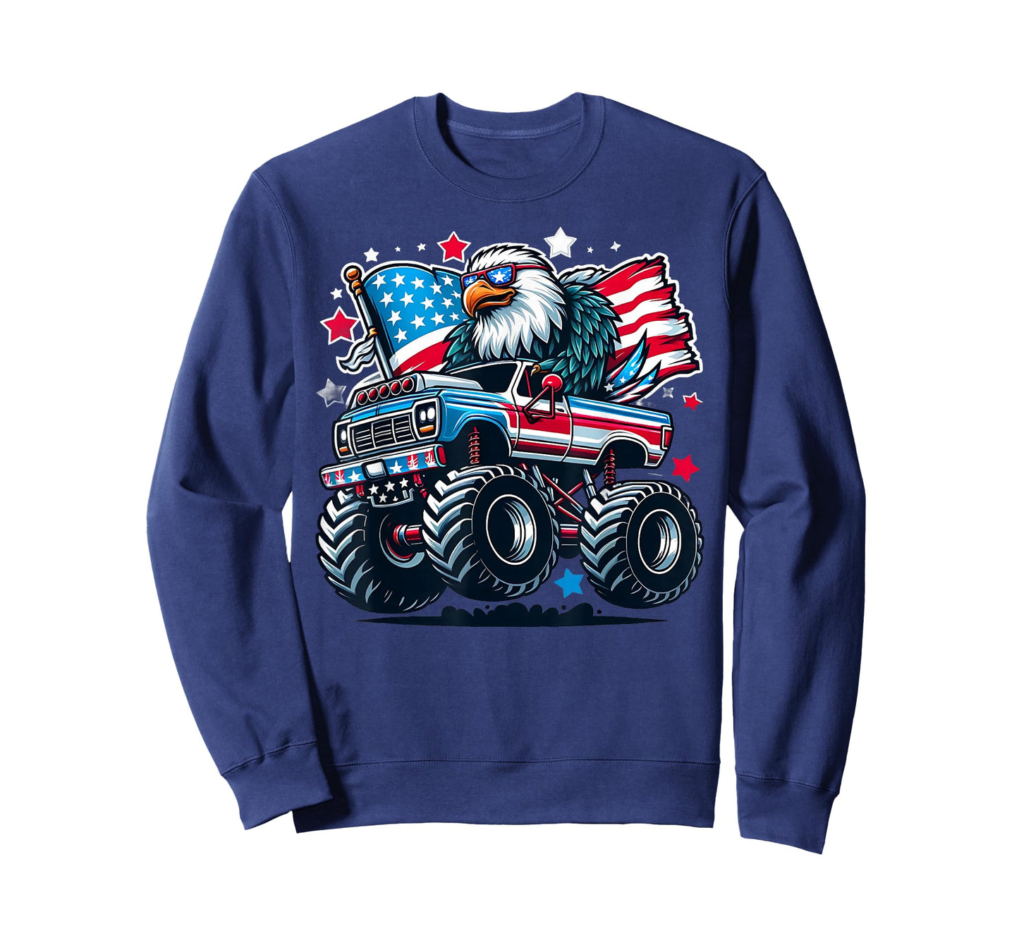 4th of July Patriotic American Flag Eagle USA Red White Blue T-Shirt