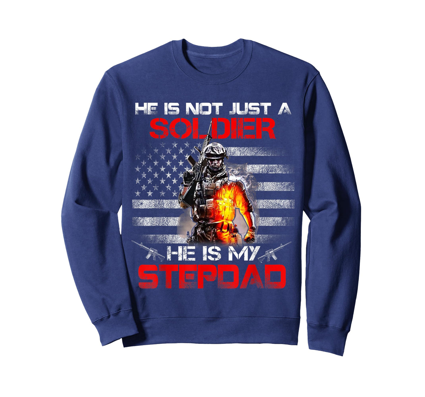 My Stepdad Is A Soldier Proud Army Stepson Stepdaughter T-Shirt