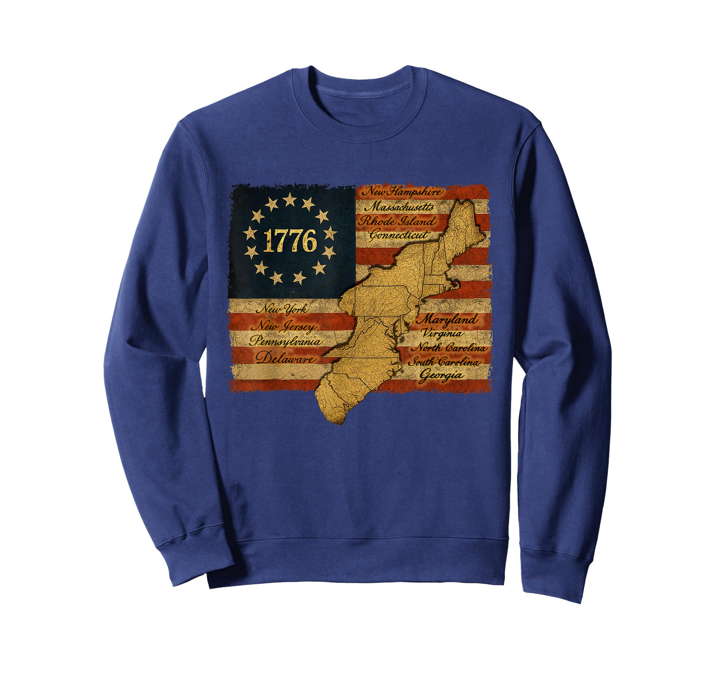 Betsy Ross Flag 1776 America Patriotic 13 Colonies T-Shirt