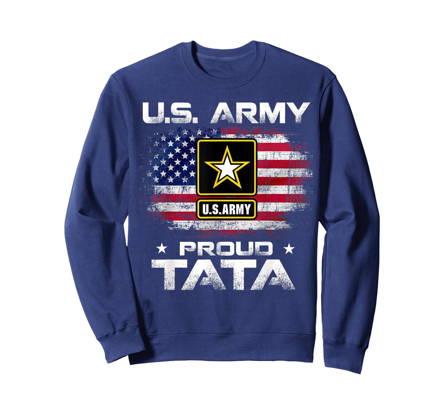 U.S Army Proud Tata With American Flag Gift Veteran Gift T-Shirt