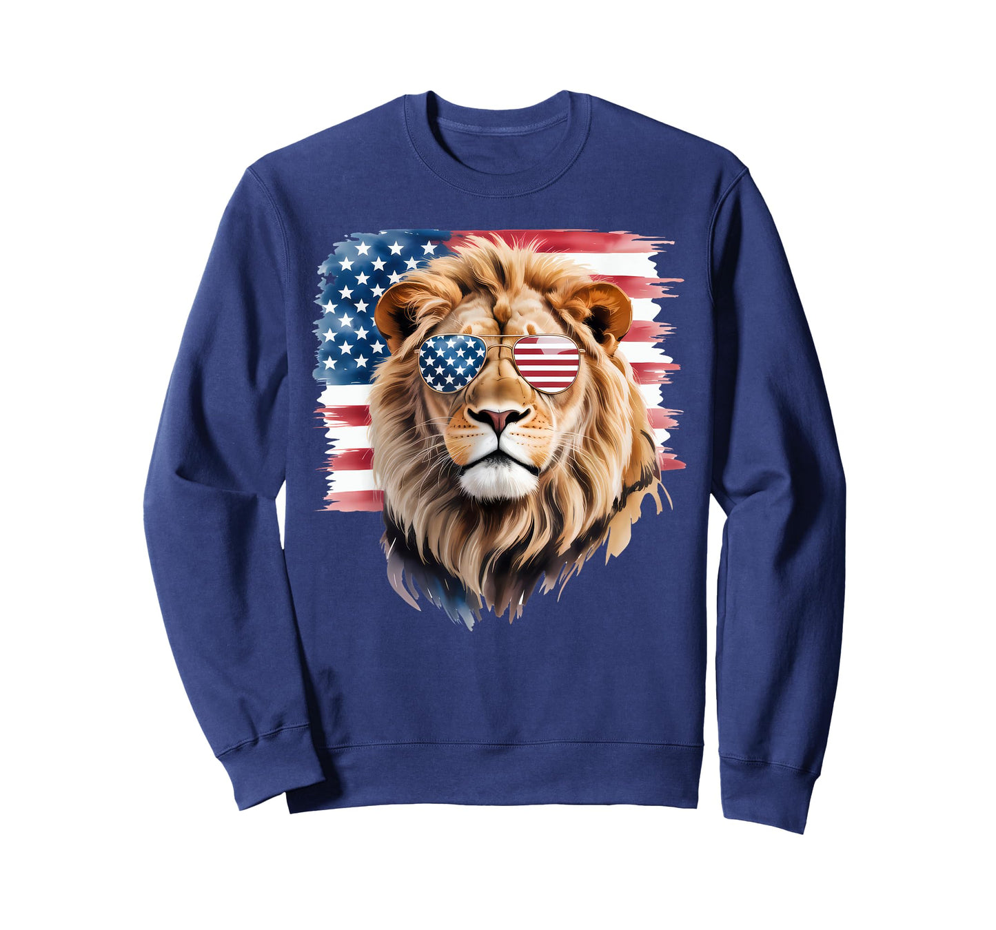 American Flag Lion USA 4th Of July Patriotic Men Women T-Shirt