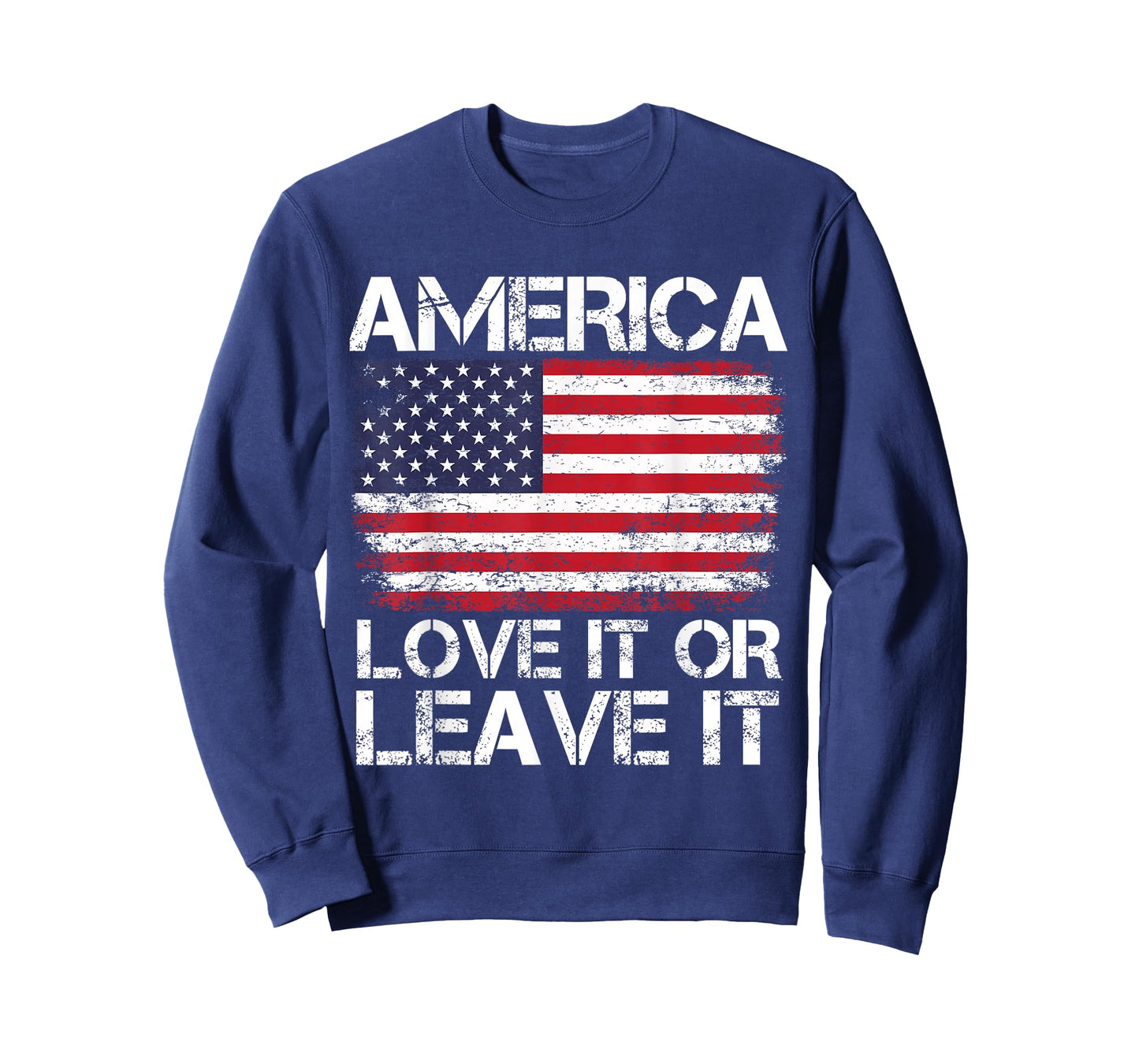 American Flag America Love It Or Leave It' USA Flag T-Shirt