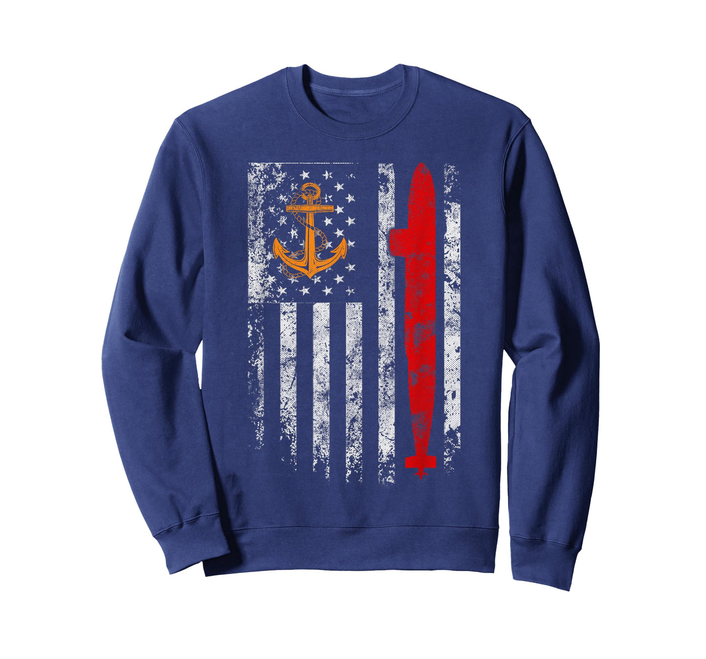 U.S Submarine Silent Service Veteran American Flag Vintage T-Shirt
