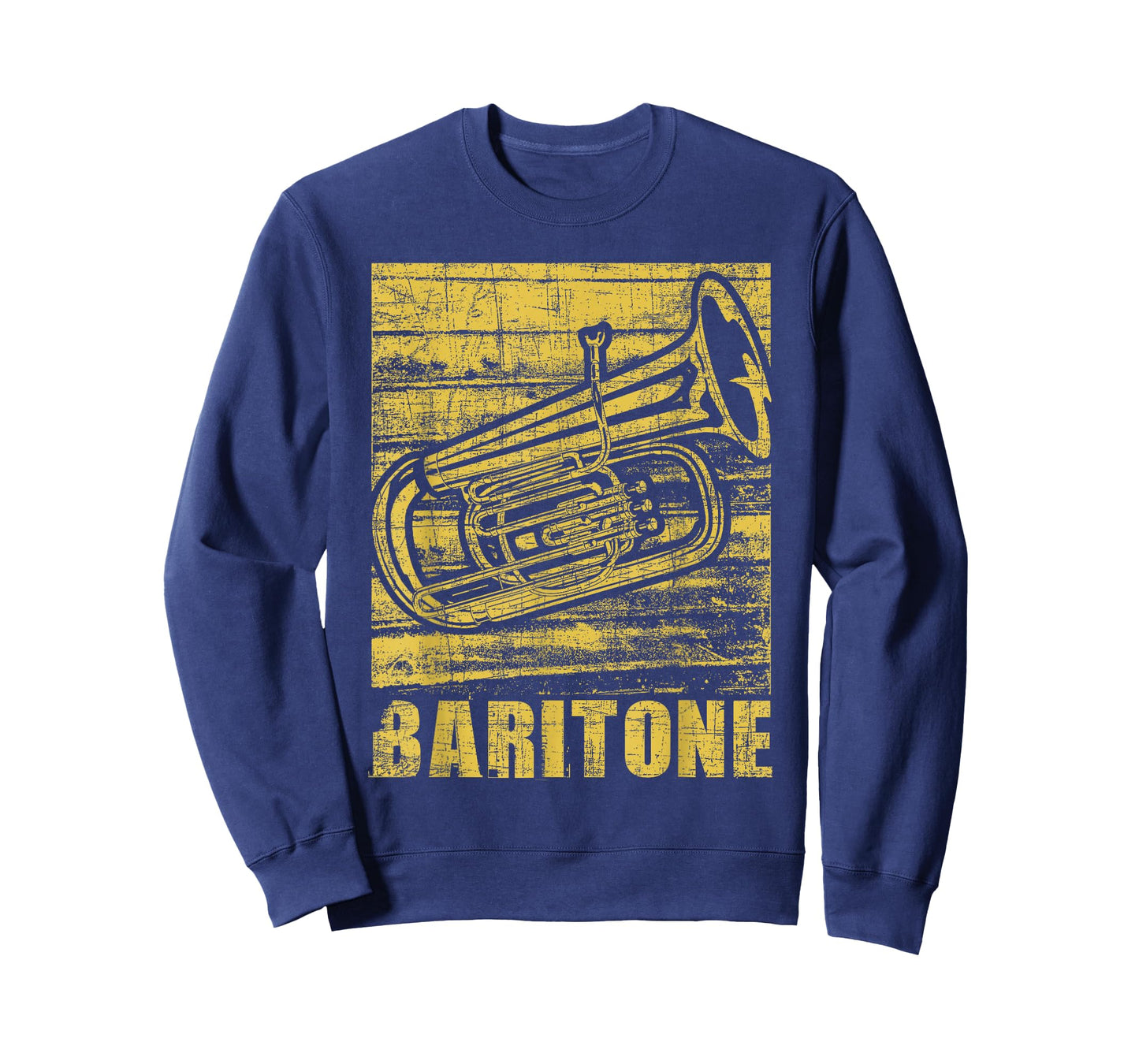 Baritone - Distressed Euphonium Lover Marching Bandmaster T-Shirt