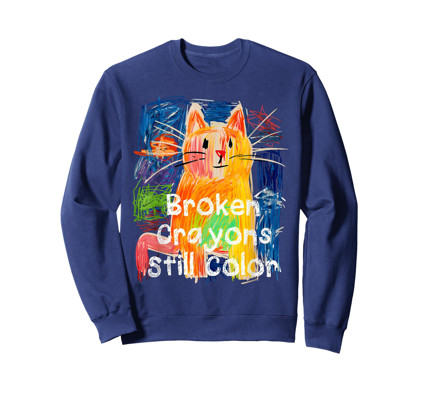 Broken Crayons Still Color Cat Teacher T-Shirt