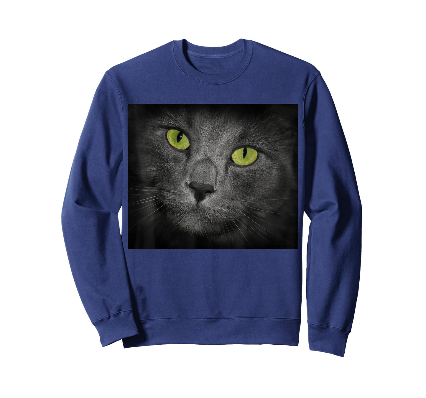 Cat with Green Eyes Gray Fur T-Shirt