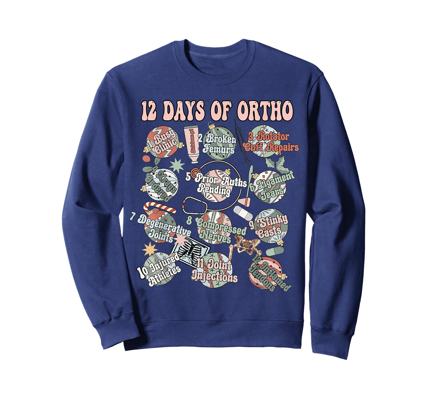 12-Days Of Ortho Christmas Orthopedic Nursing Gift Clothing T-Shirt