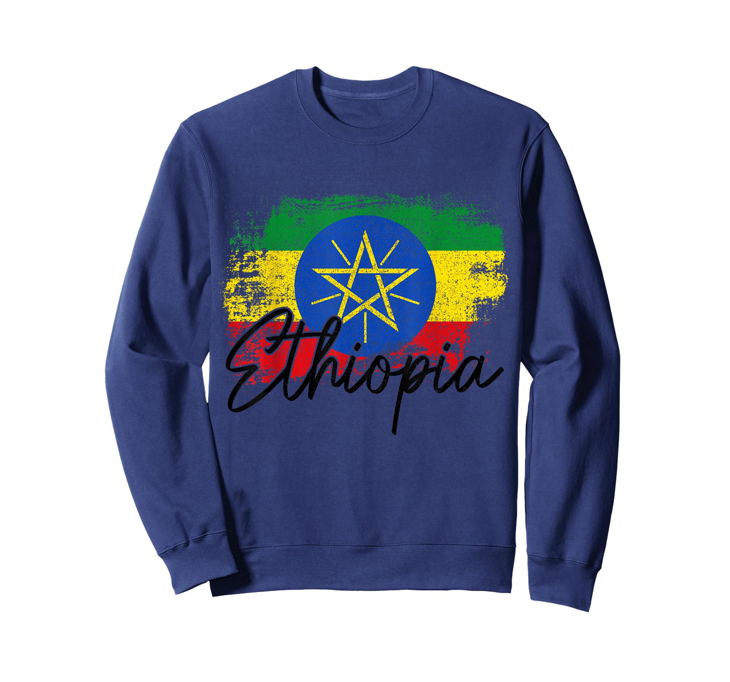 Ethiopia Vintage Flag Ethiopian Pride Roots African T-Shirt