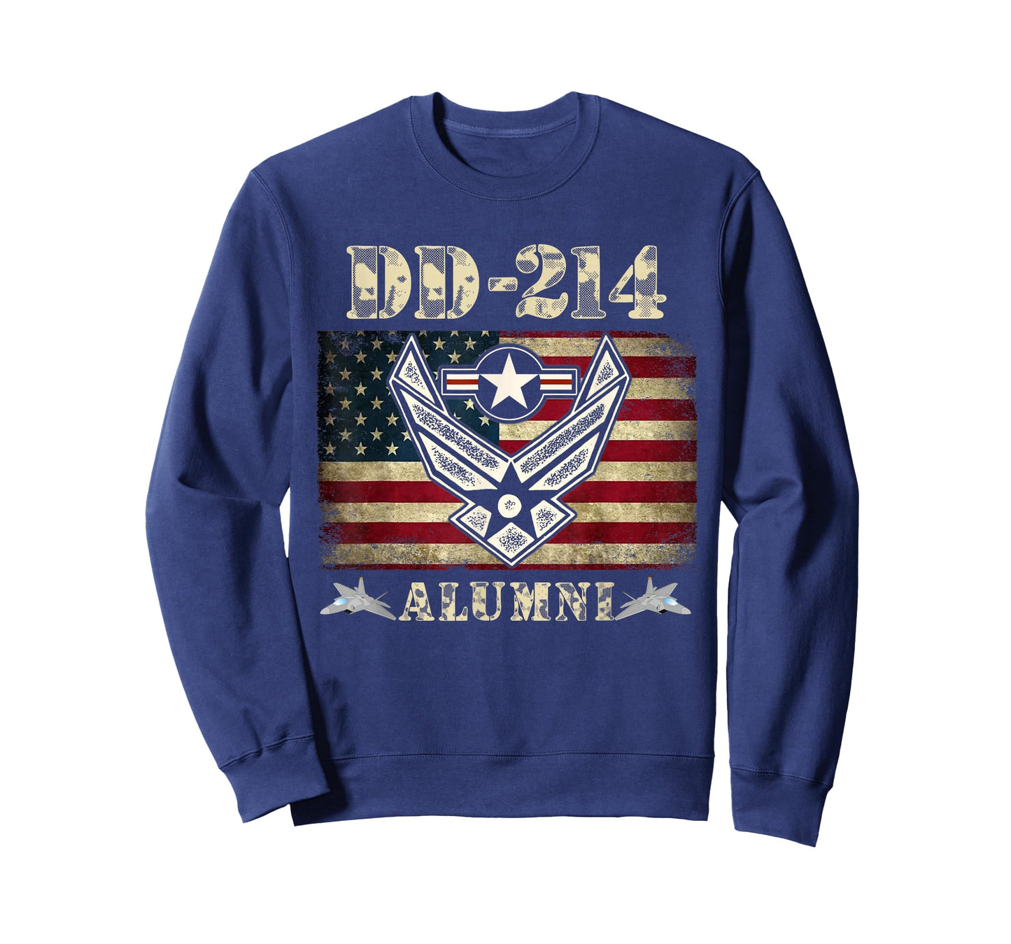 DD-214 Alumni Air Force Military Veteran American Flag USAF T-Shirt