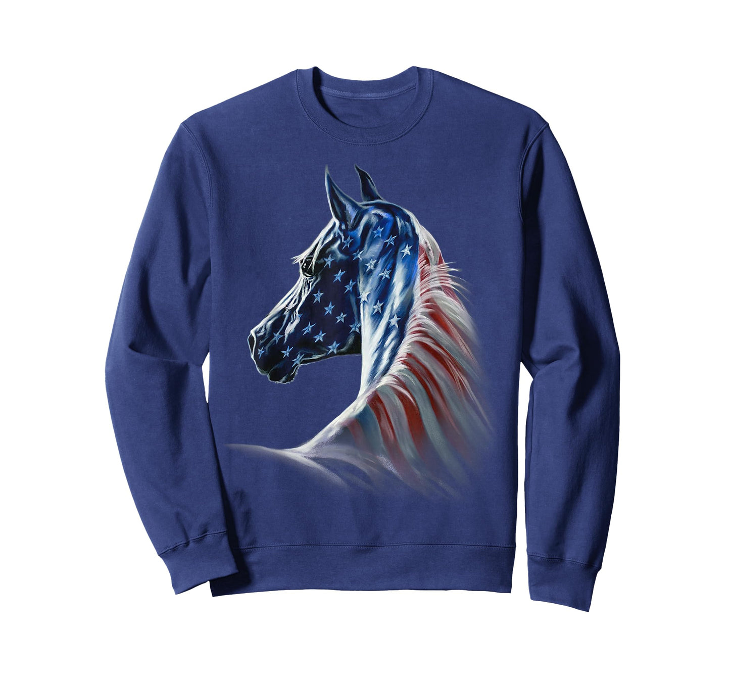 America Horses - Patriotic Horse American Flag Vintage T-Shirt