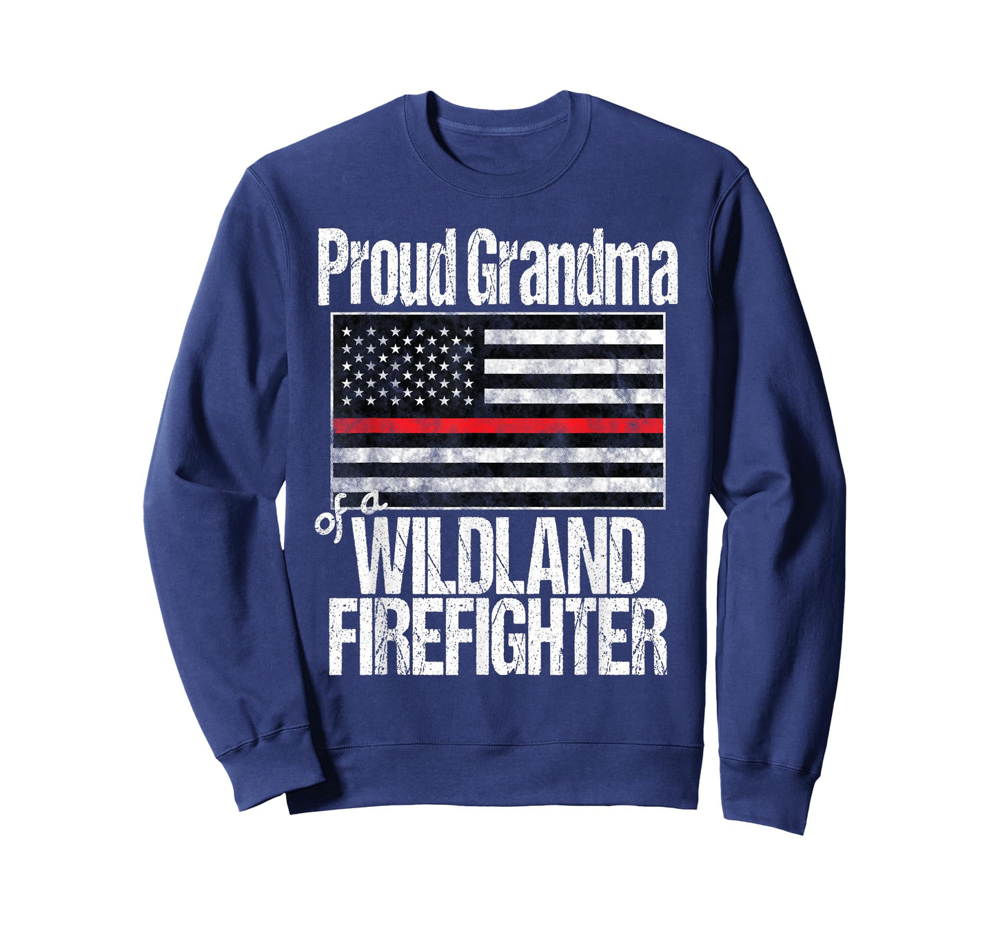 Red Line Flag Proud Grandma of a Wildland Firefighter T-Shirt