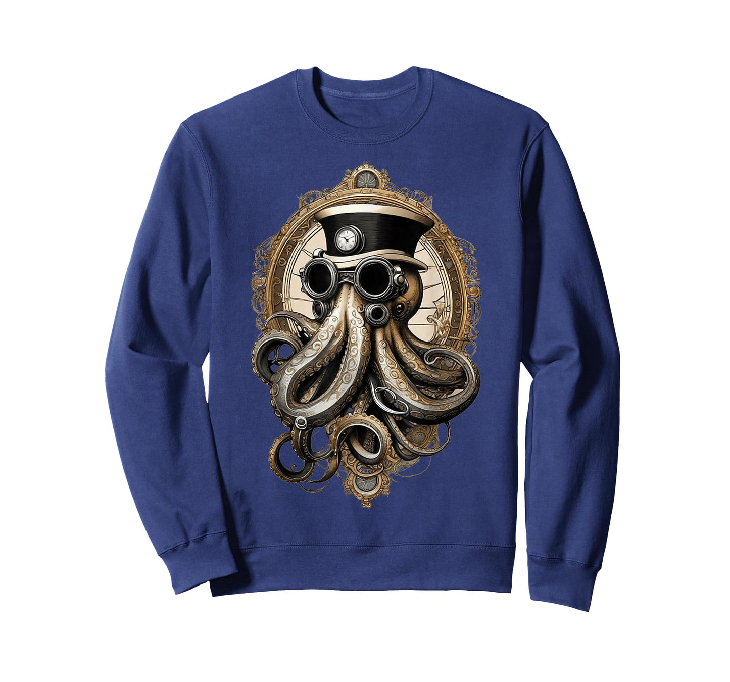 Classic Steampunk Octopus Retro Vintage Funky Fun Graphic T-Shirt
