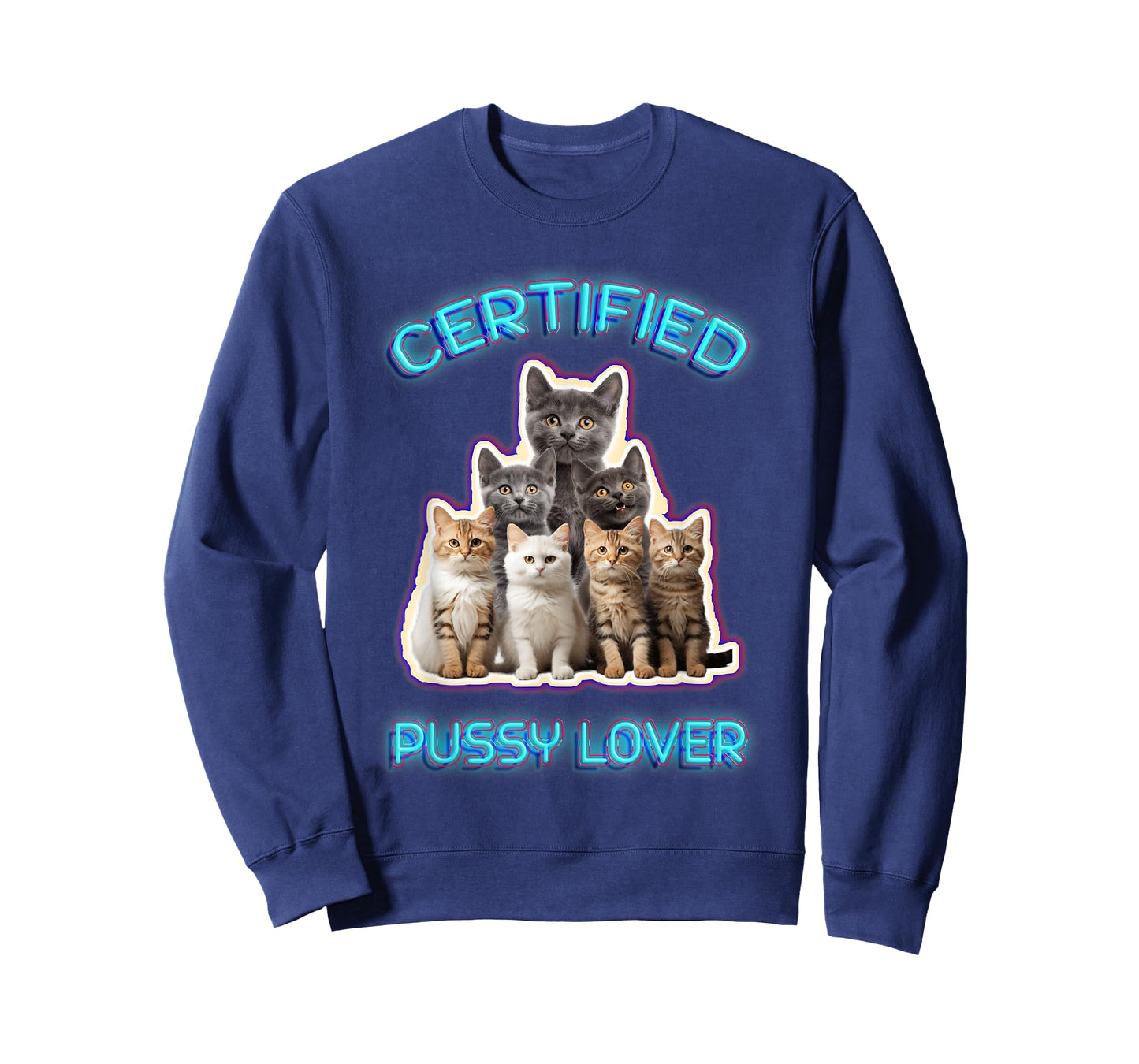 Certified-Pussy Lover Inappropriate Embarrassing Cat Lover T-Shirt