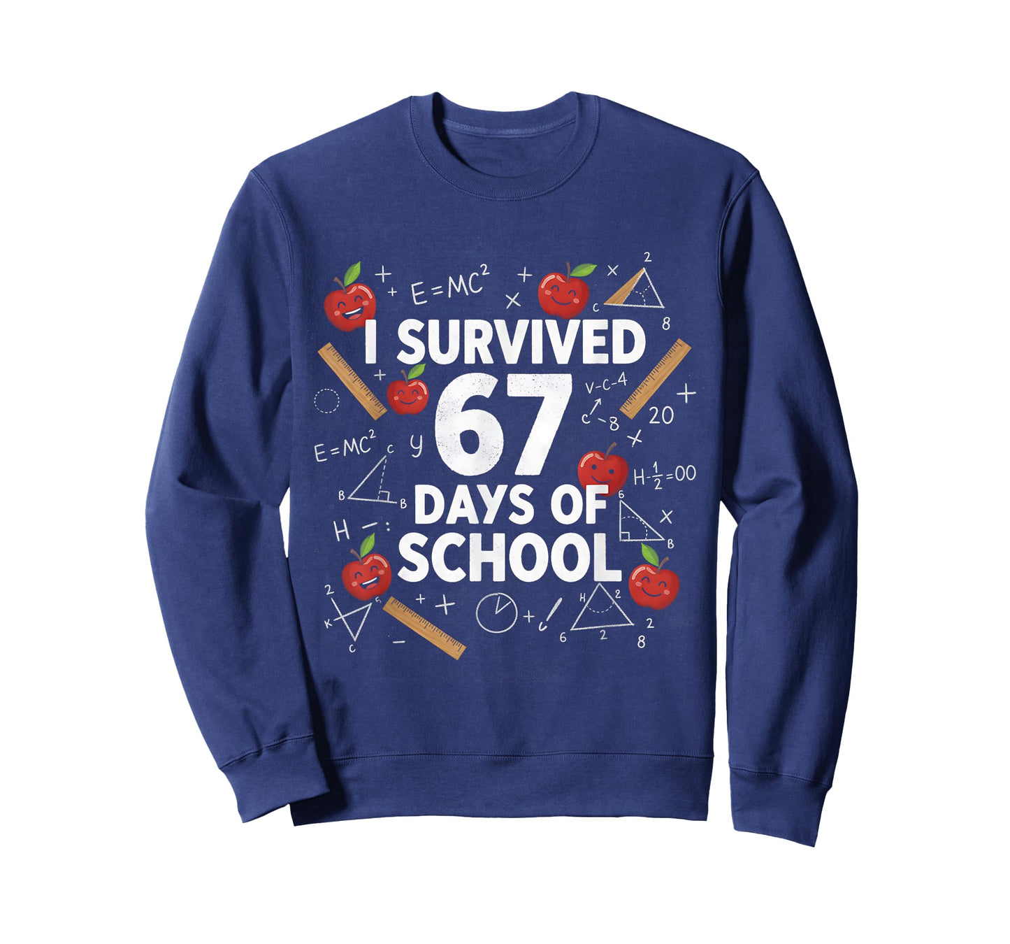67th Day of School Teacher Kids 67 Math Numbers 100th Days T-Shirt