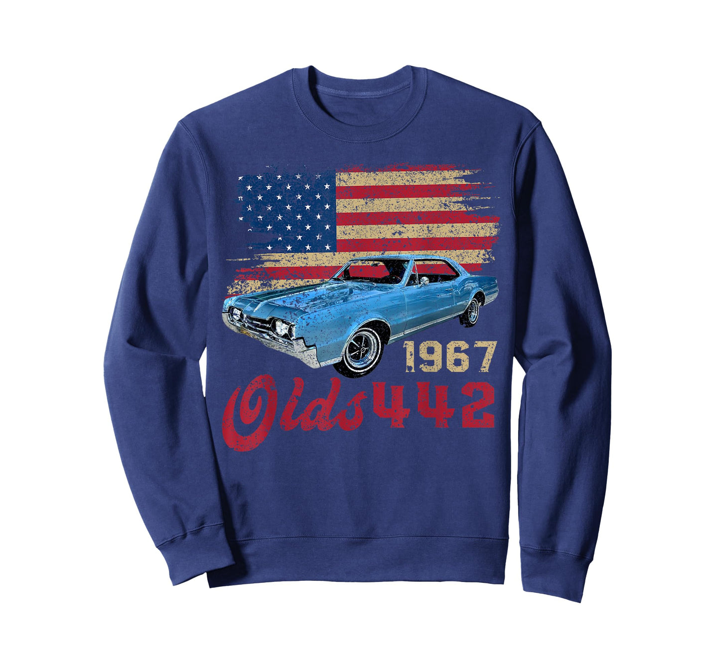Jersey Style Olds 442 67 1967 Loves Old School Muscle Cars T-Shirt