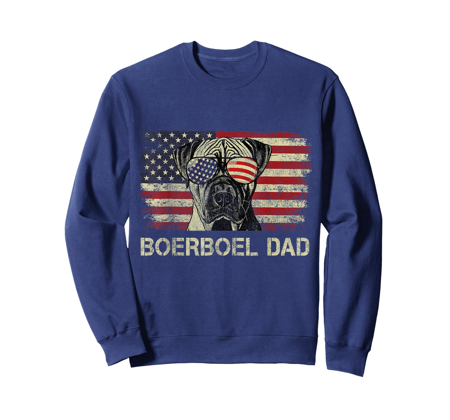 Boerboel Dad Dog Lovers American Flag 4th Of July T-Shirt