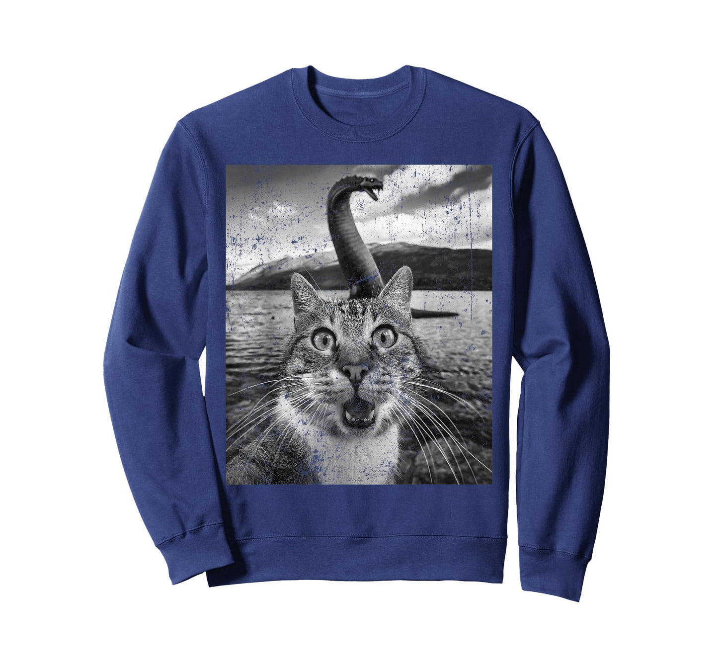Funny Cat Selfie Loch Ness Monster Nessie Cat Lover T-Shirt