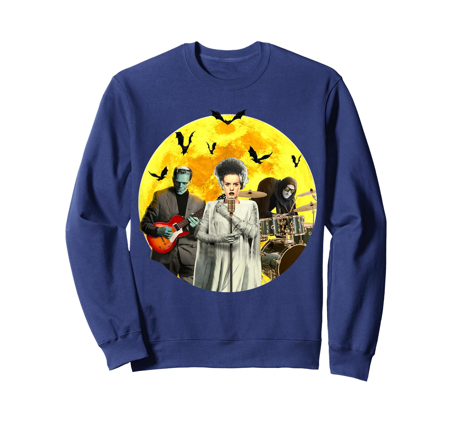 Frankenguitar Frankenstein with Bride & Igor Halloween Band T-Shirt