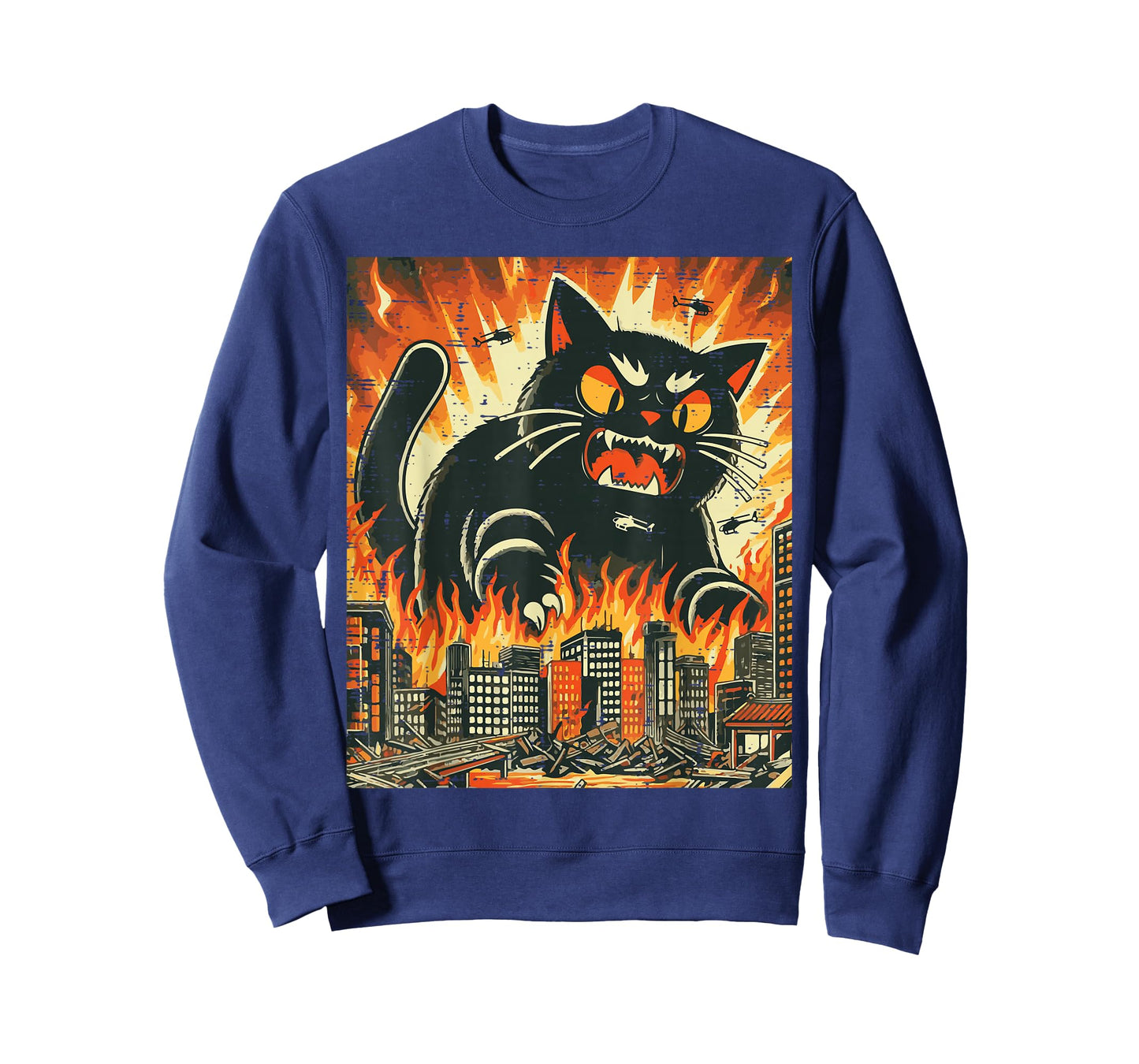 Japanese Cat Monster Funny Catzilla Pet Women Girls Kids Men T-Shirt