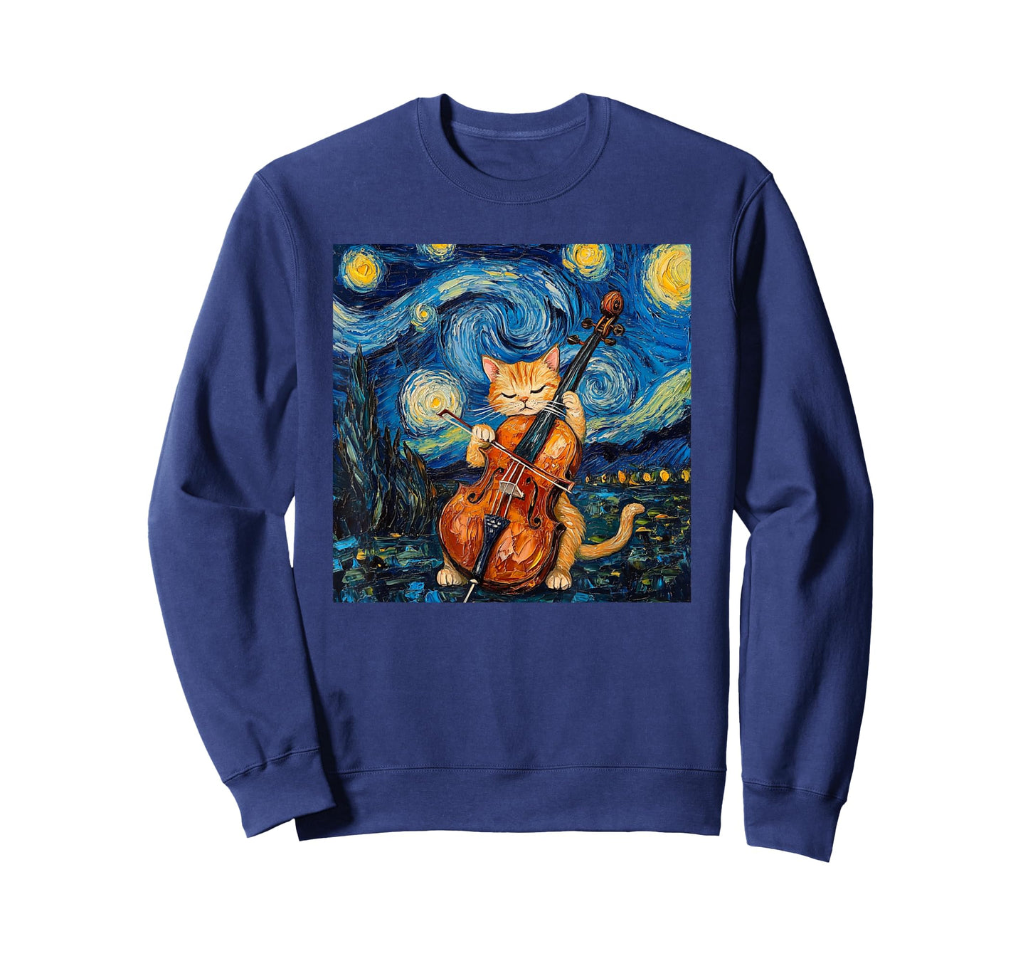 Funny Cello Player Cat Shirt Men Womens Kids T-Shirt