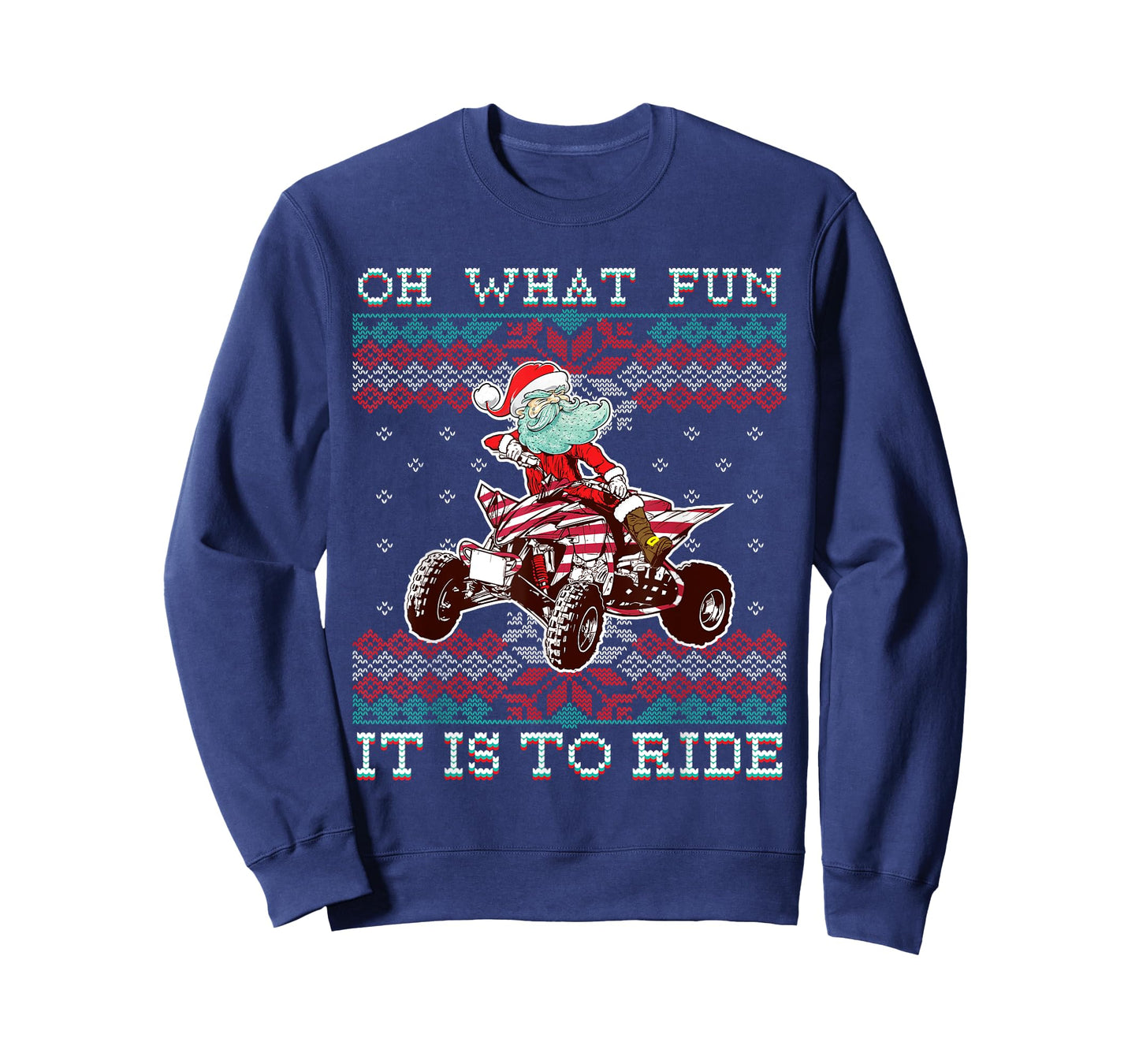 Christmas All-Terrain Vehicles Santa Claus Four-Wheeler ATV T-Shirt