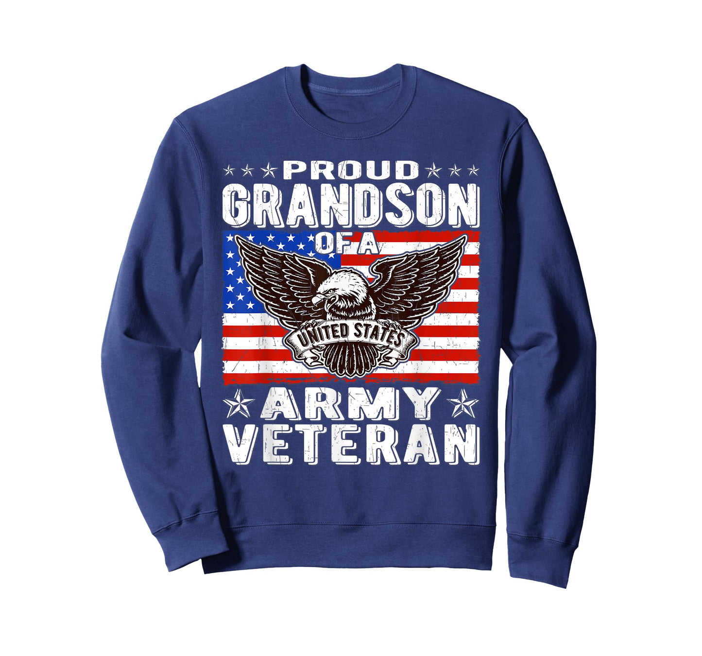 Proud Grandson Of US Army Veteran Patriotic Military Family T-Shirt
