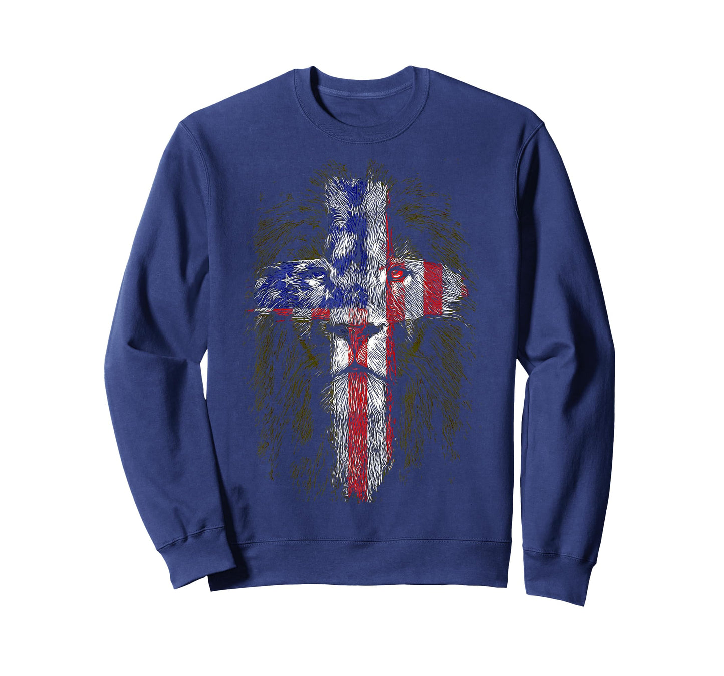 Lion Cross American Flag T-Shirt