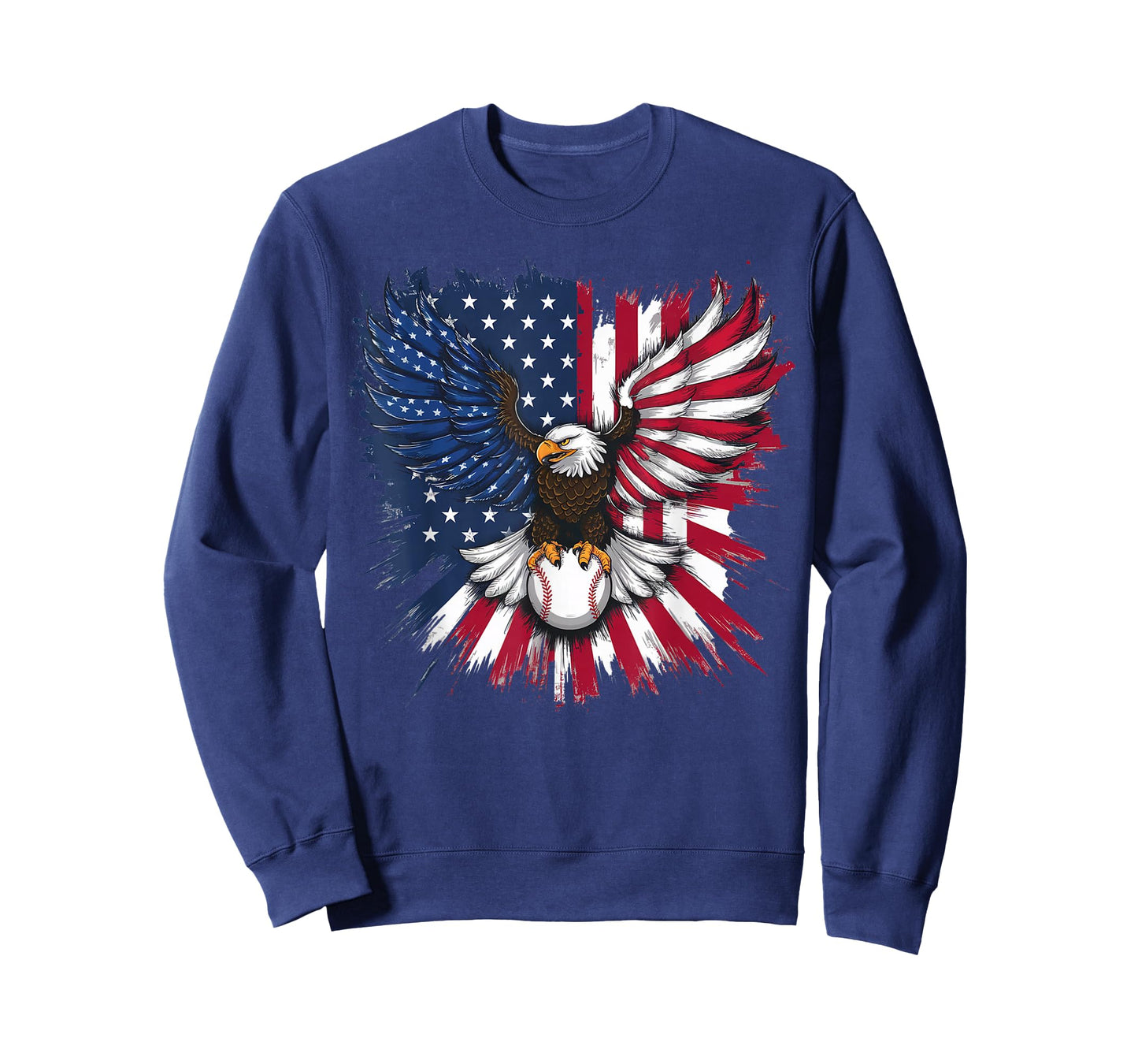 American Flag Baseball Player Bat Fan Catcher Pitcher USA T-Shirt