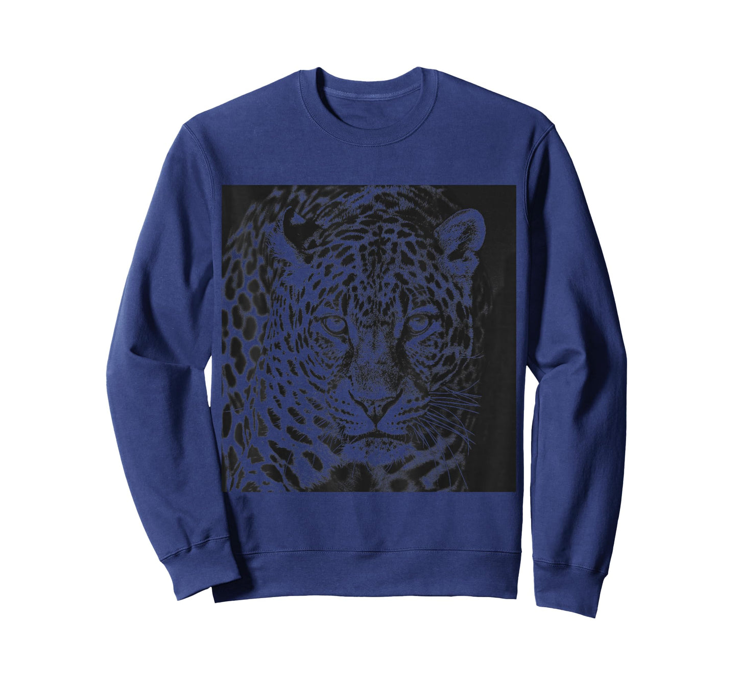 Snow Leopard Cheetah Jaguar Panther Cat Face Black Gift T-Shirt