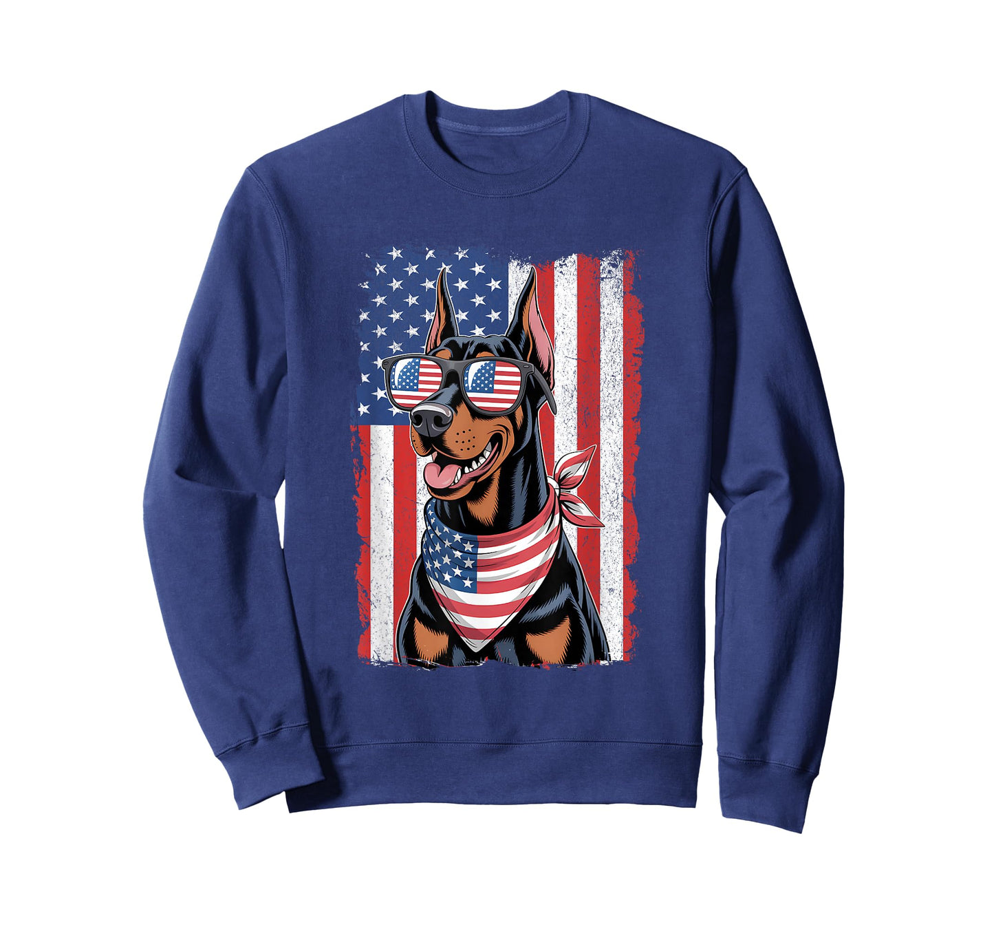 Doberman Pinscher 4th of July Dog Patriotic USA Flag T-Shirt