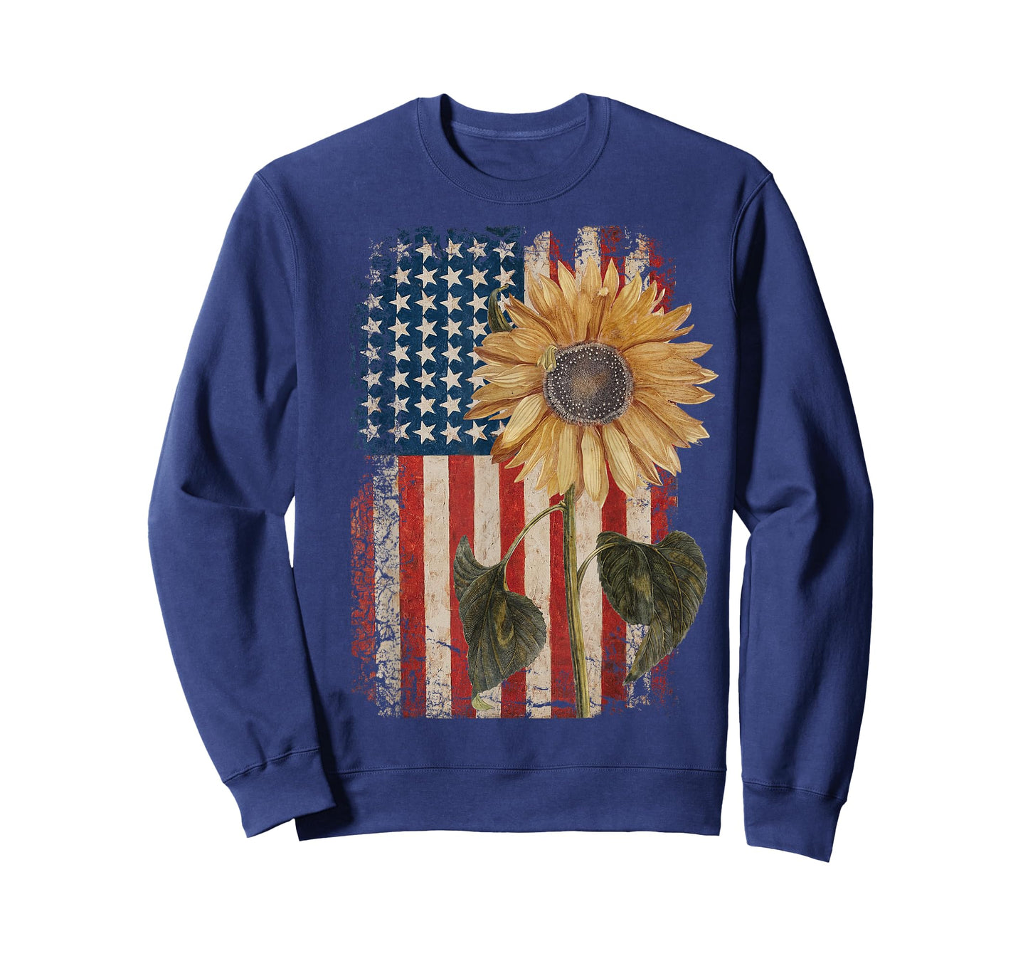 America Sunflower Flag 4th July American Patriotic Flower T-Shirt