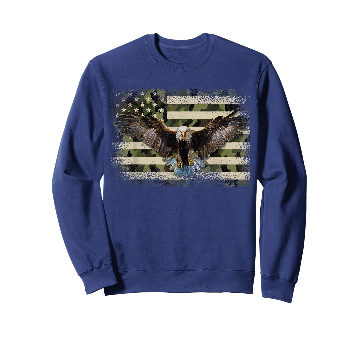 Camouflage American Flag USA Patriotic Eagle 4th Of July T-Shirt