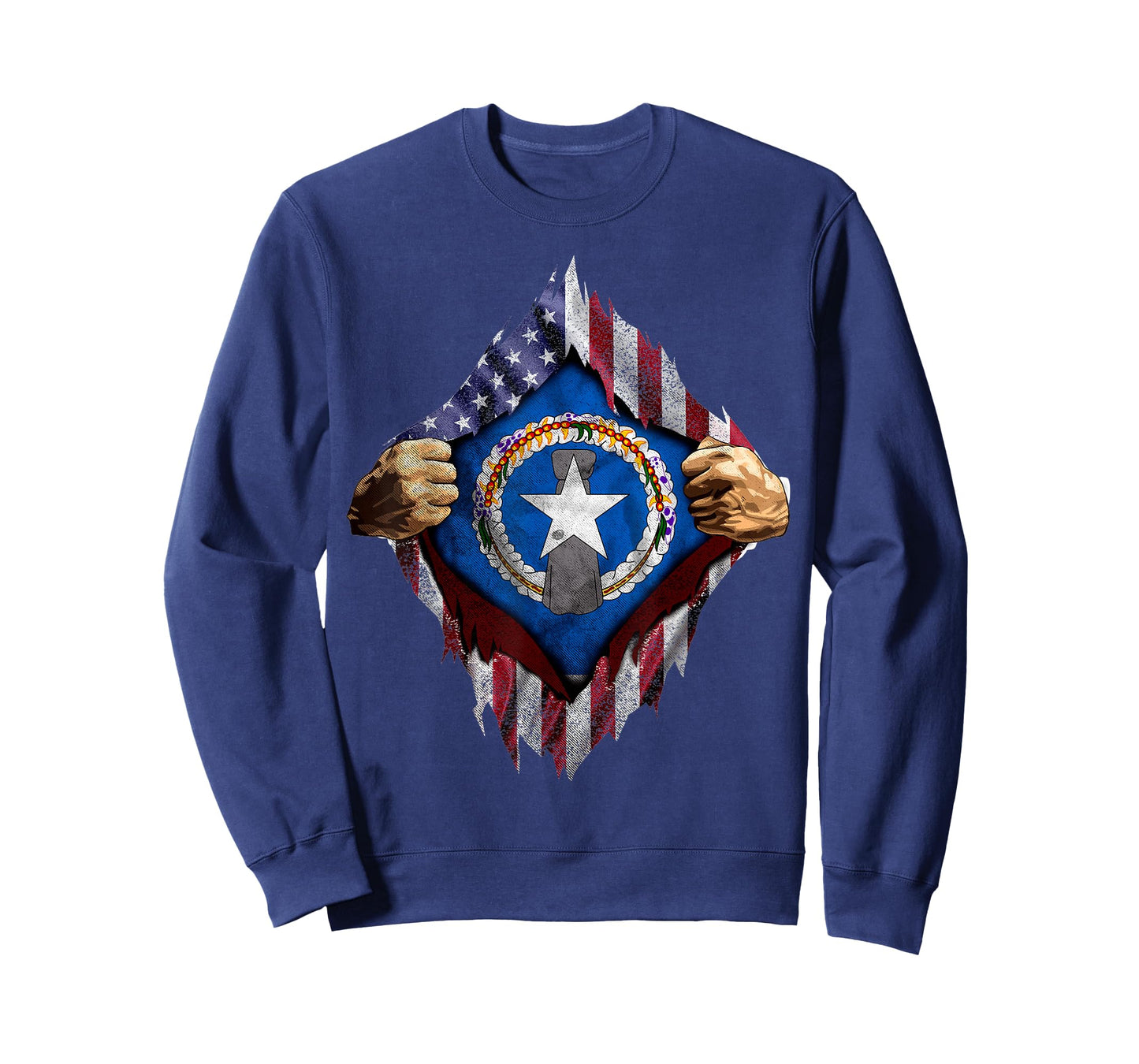 Saipan American Flag Shirt - CNMI seal T shirt T-Shirt