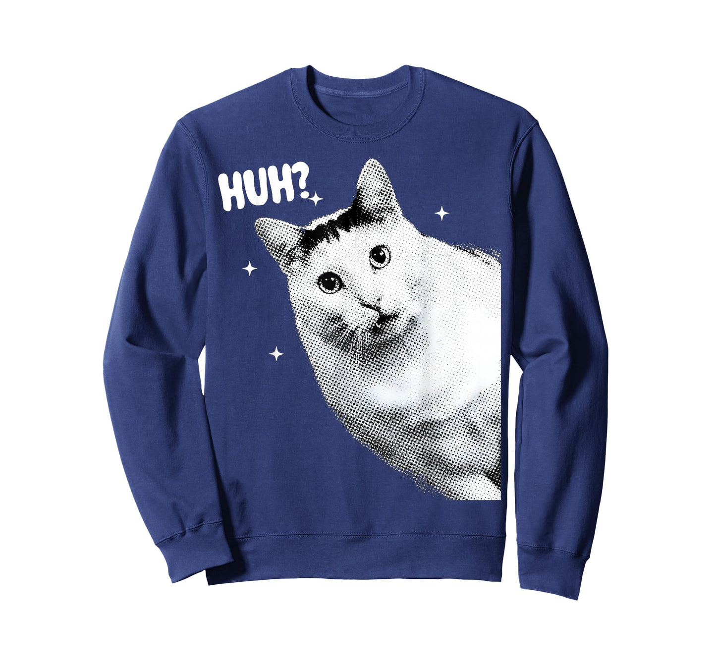 Y2K Funny Huh Cat Meme Retro Cat Vintage Kitty Humor Shirt T-Shirt