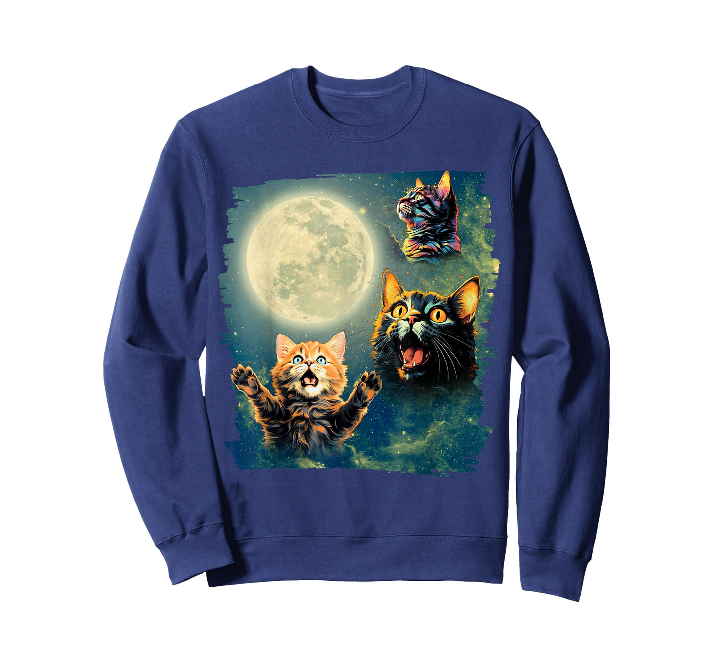 Cat Howling at the Moon funny Cats T-Shirt