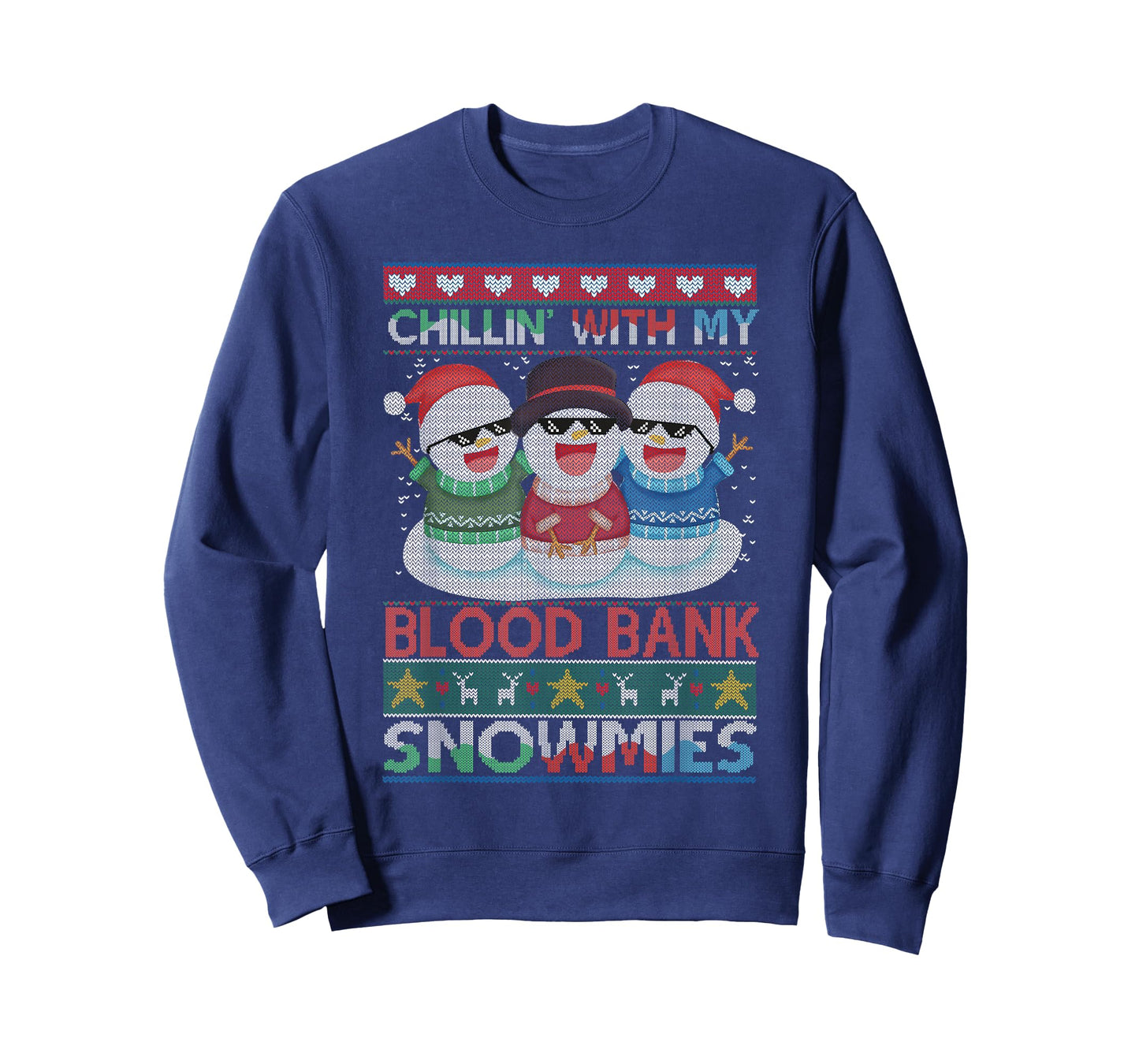 Chillin' with my Blood Bank Snowmies Medical Lab Christmas T-Shirt