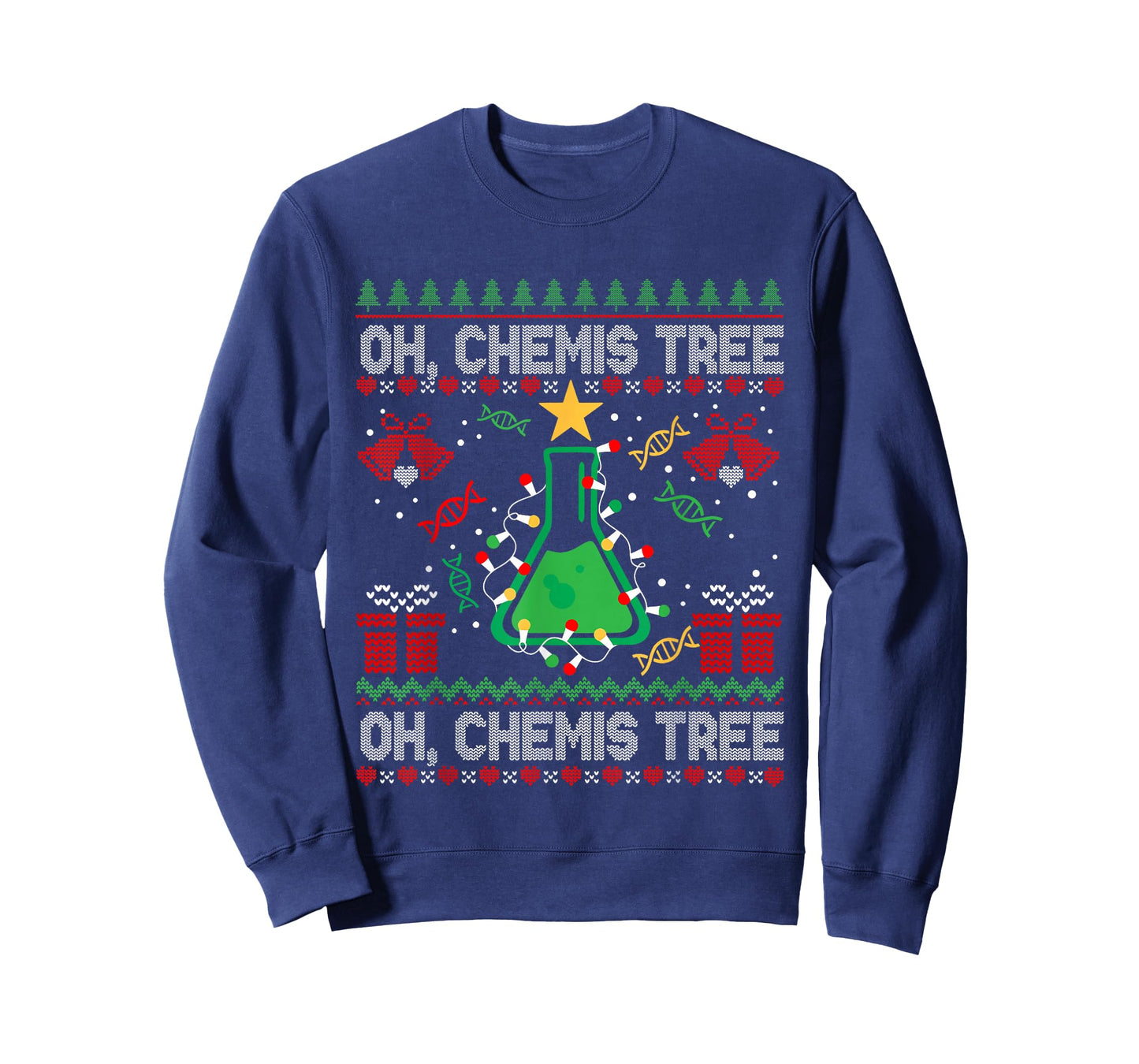 Ugly Oh Chemistree Christmas Chemistry Teacher Science Xmas T-Shirt