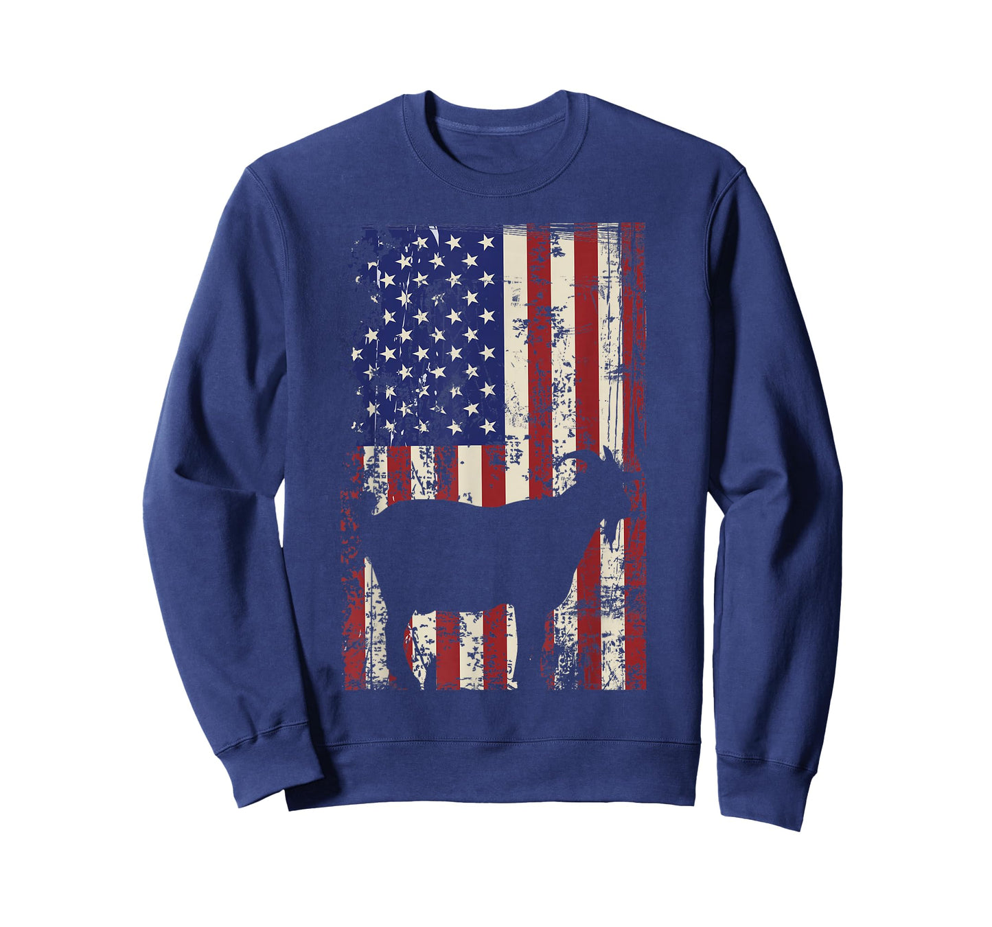 Patriotic Goat 4th of July American Flag T-Shirt