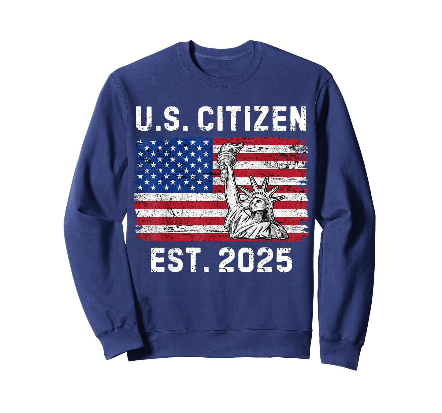 US Citizen Est 2025 Proud New American Citizenship Vintage T-Shirt