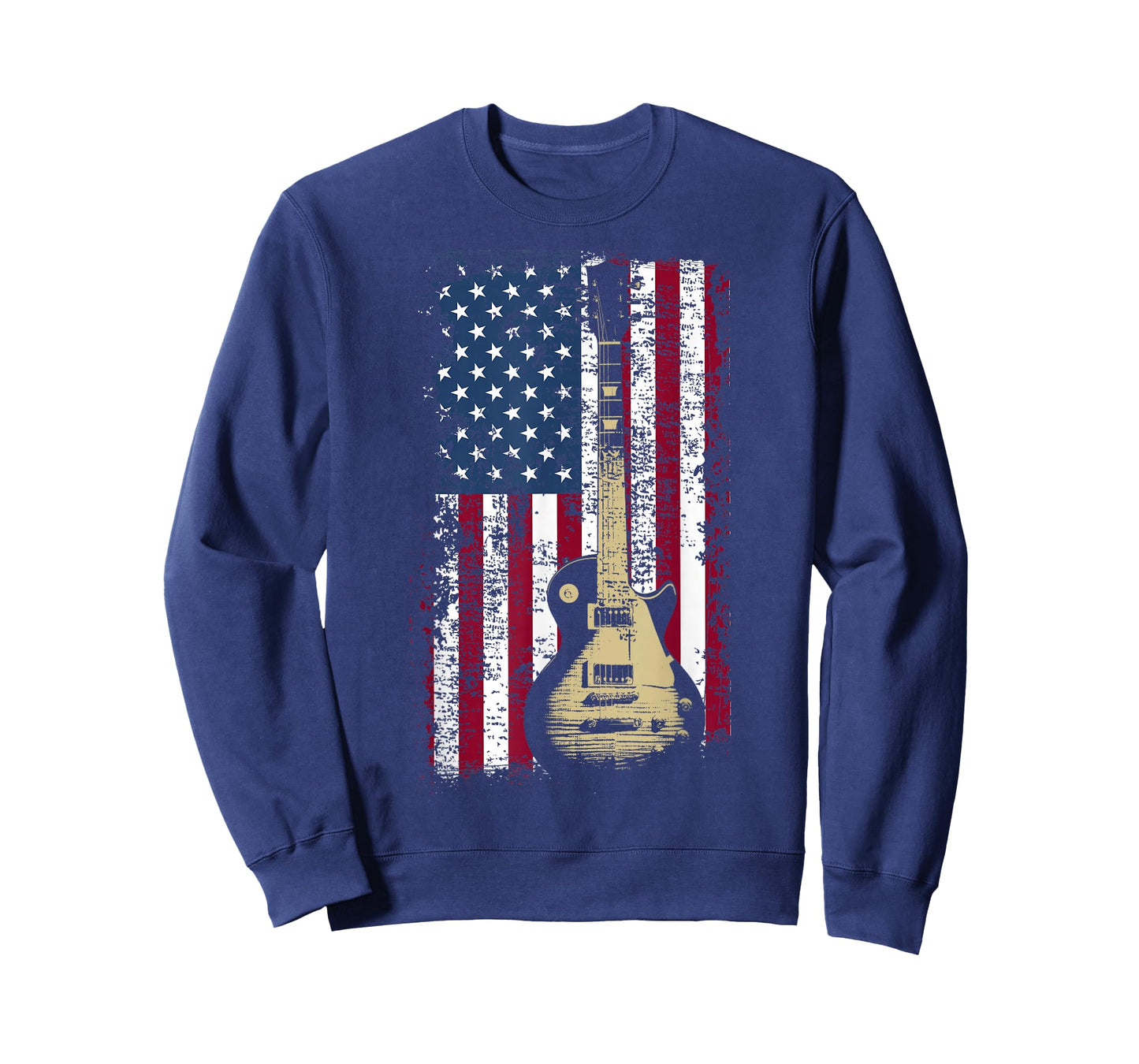 Vintage US Flag Guitar Shirt American Flag Gift T-Shirt T-Shirt
